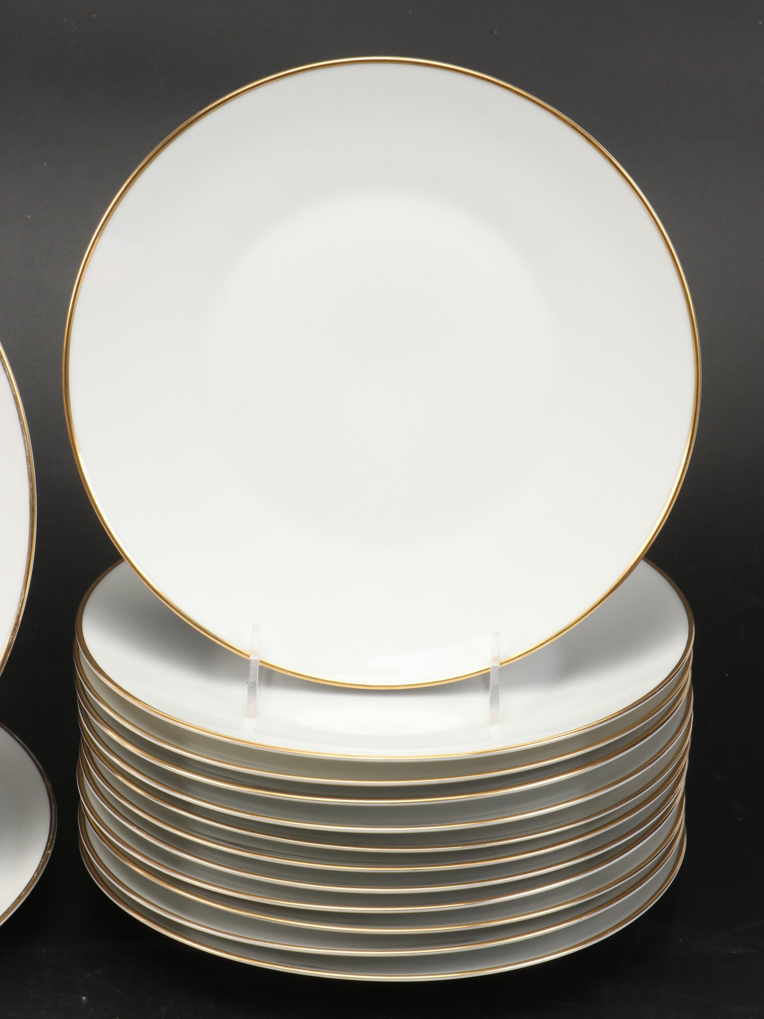 Rosenthal "Classic Gold" Porcelain Dinnerware with Schumann Cabinet Plate