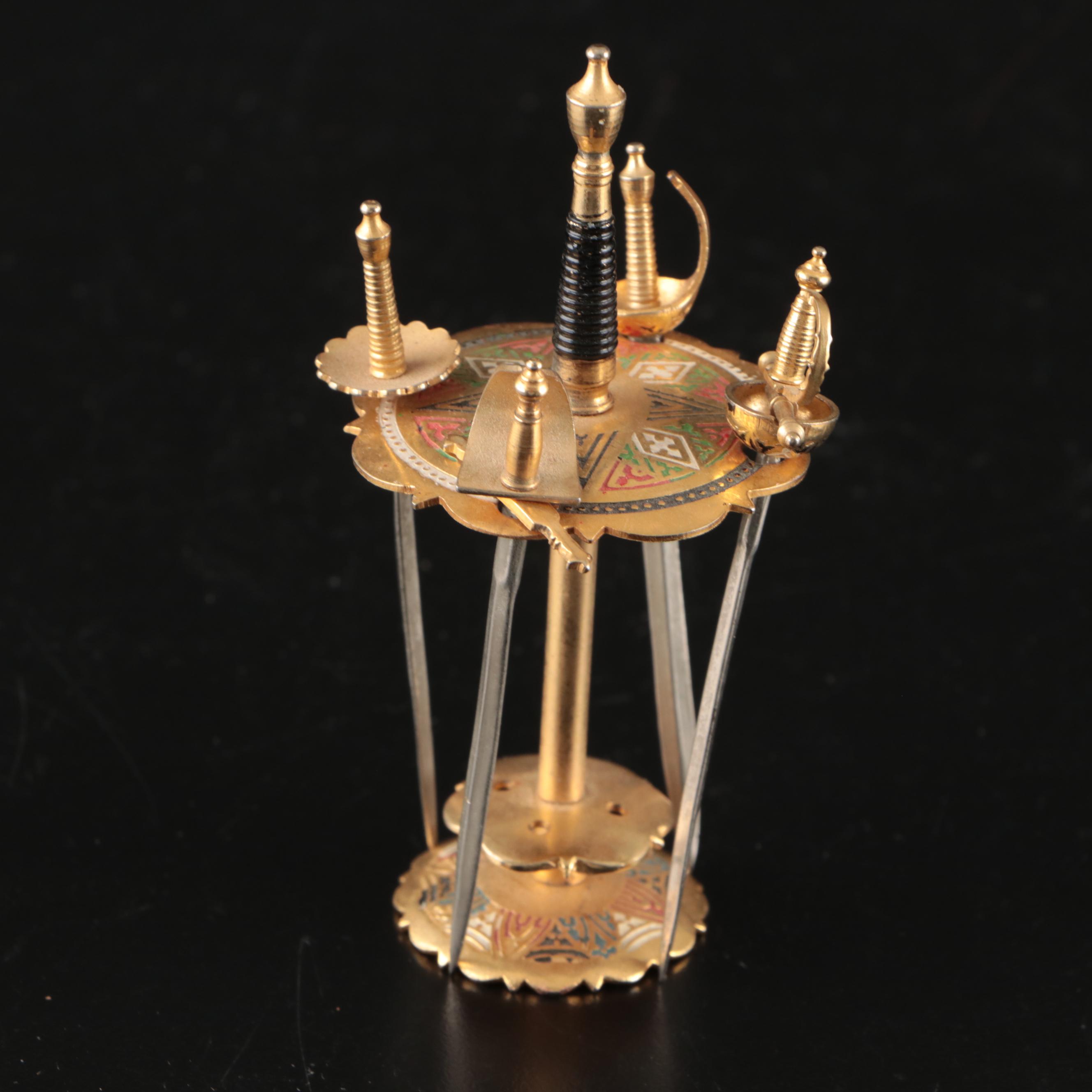 Russian Enameled Vodka Cups with Glass Bowls and Other Serving Pieces