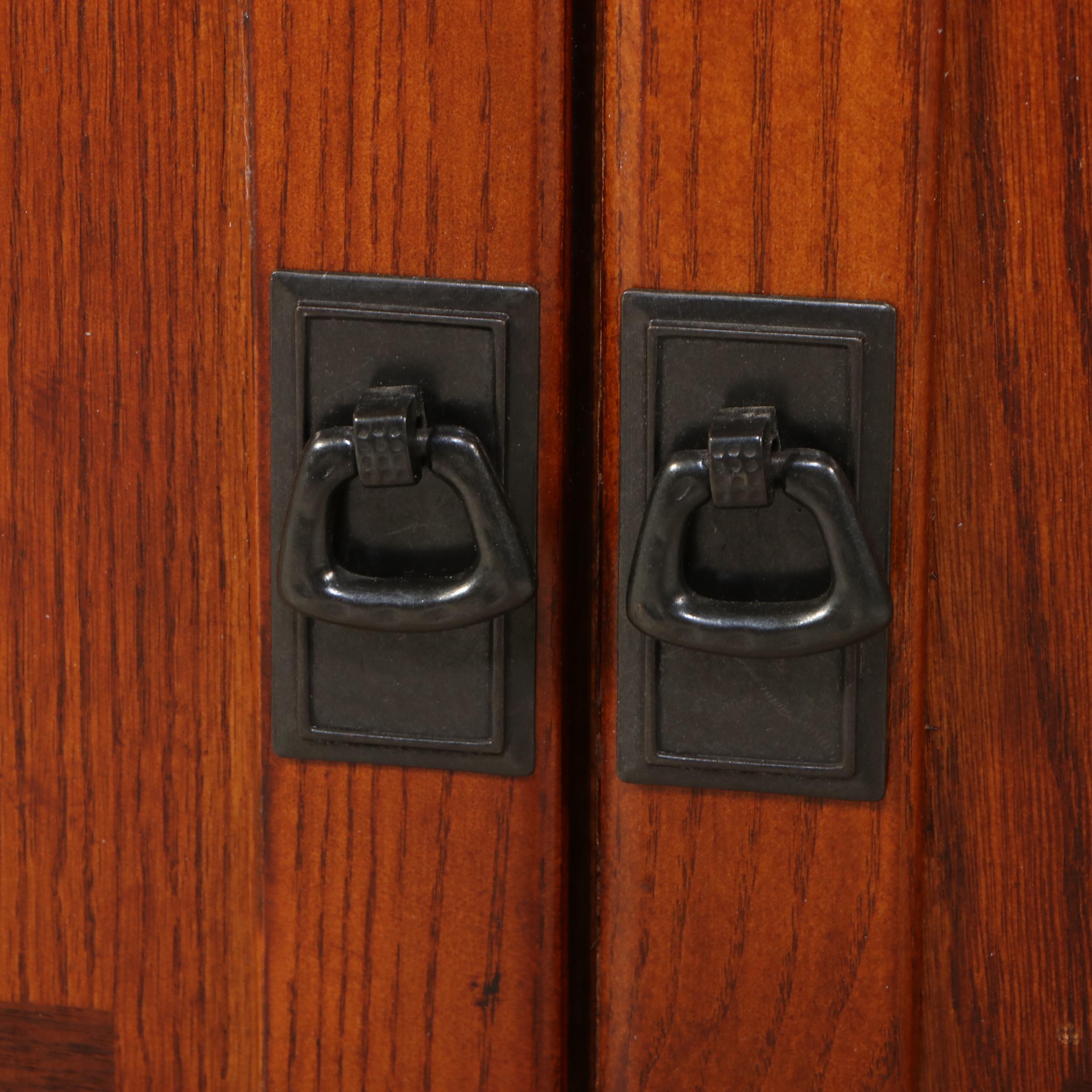 Craftsman Style Oak Finish Television Stand