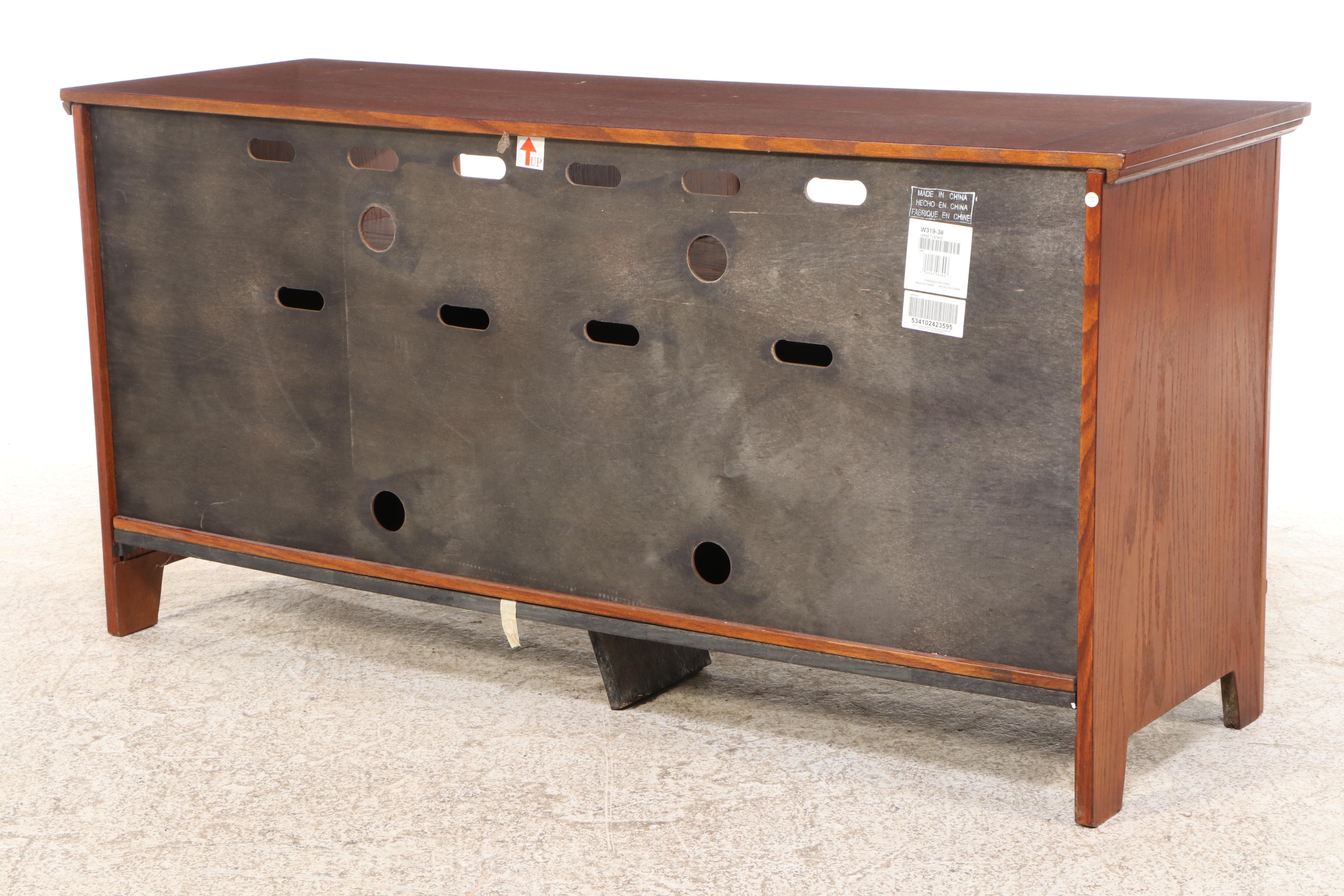 Craftsman Style Oak Finish Television Stand