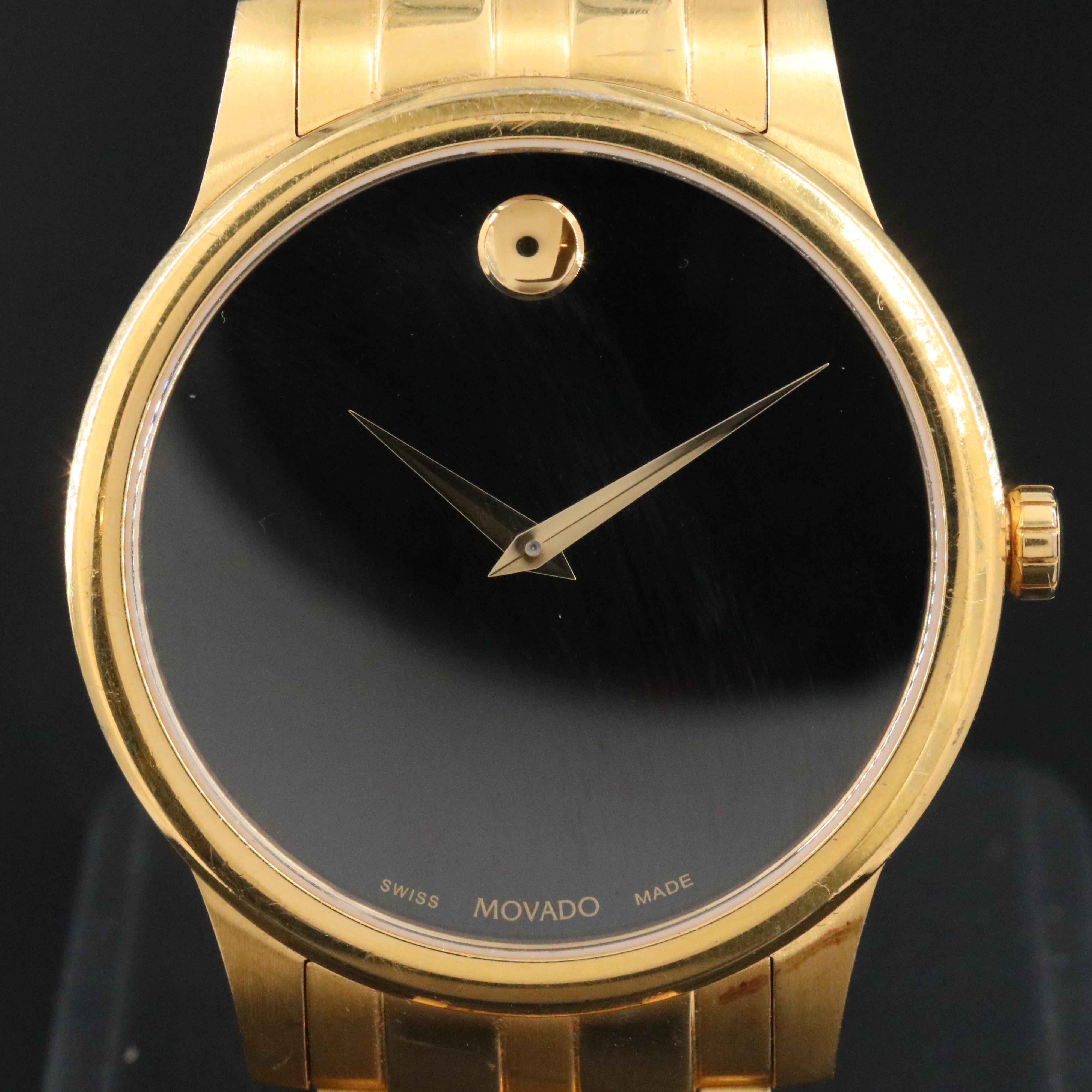 Movado Museum Classic Gold PVD and Stainless Steel Watch