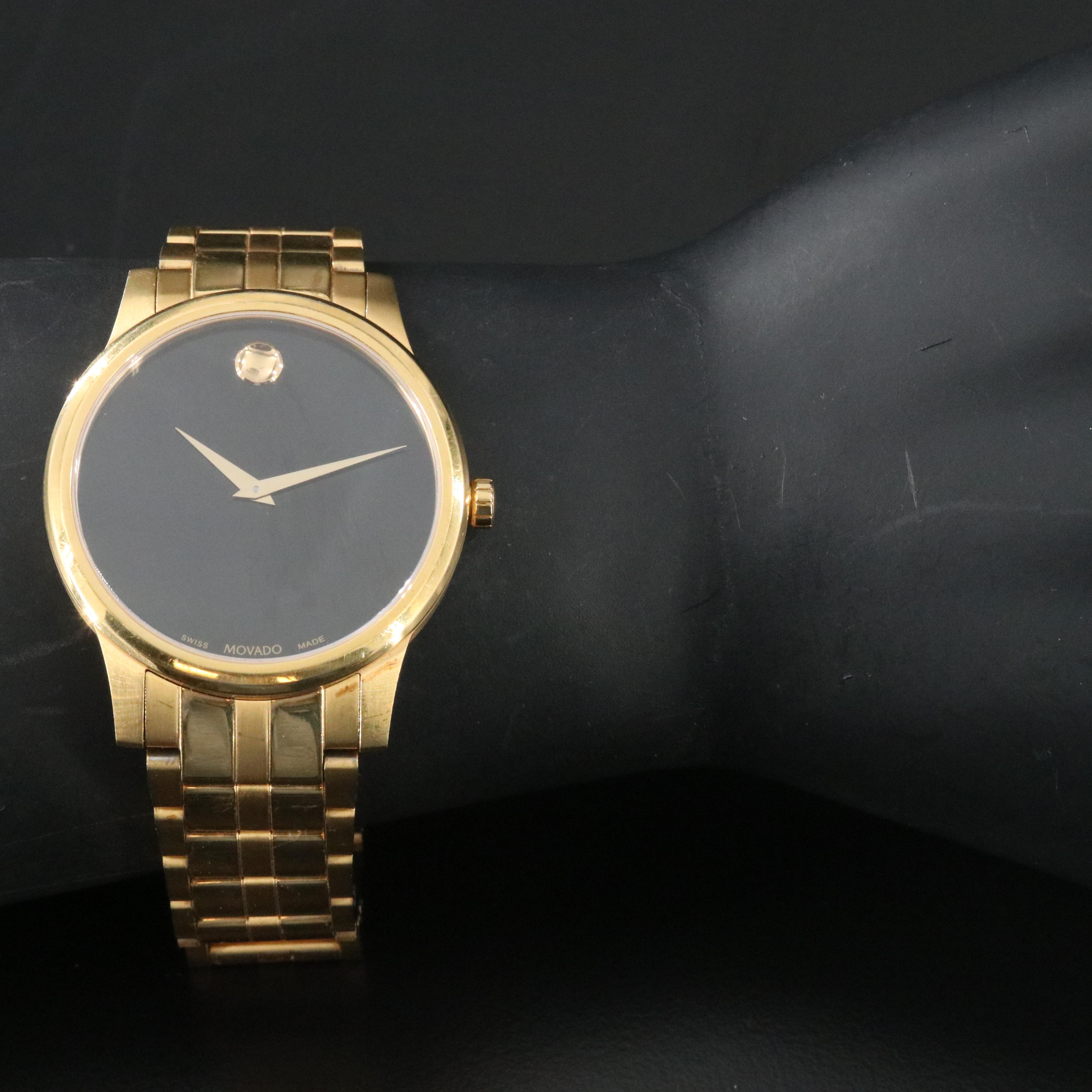 Movado Museum Classic Gold PVD and Stainless Steel Watch
