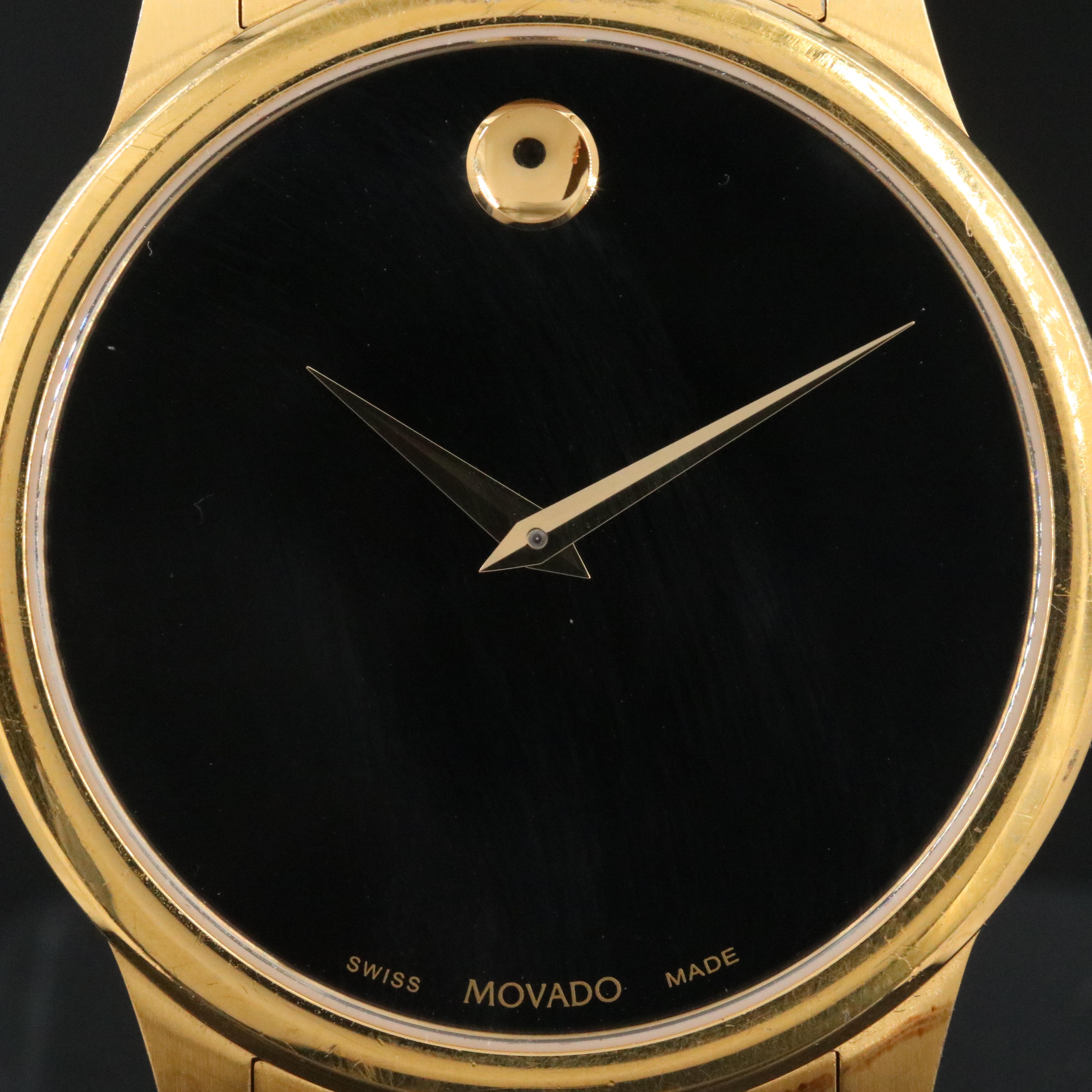 Movado Museum Classic Gold PVD and Stainless Steel Watch