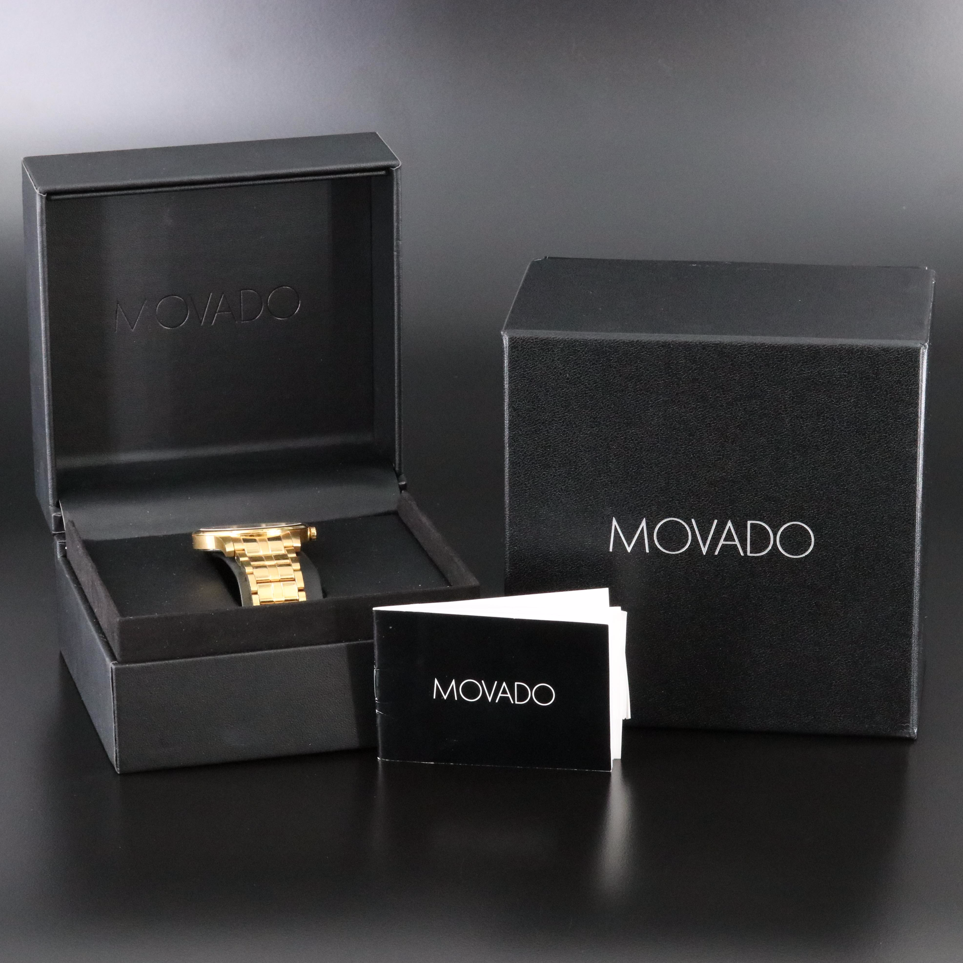Movado Museum Classic Gold PVD and Stainless Steel Watch