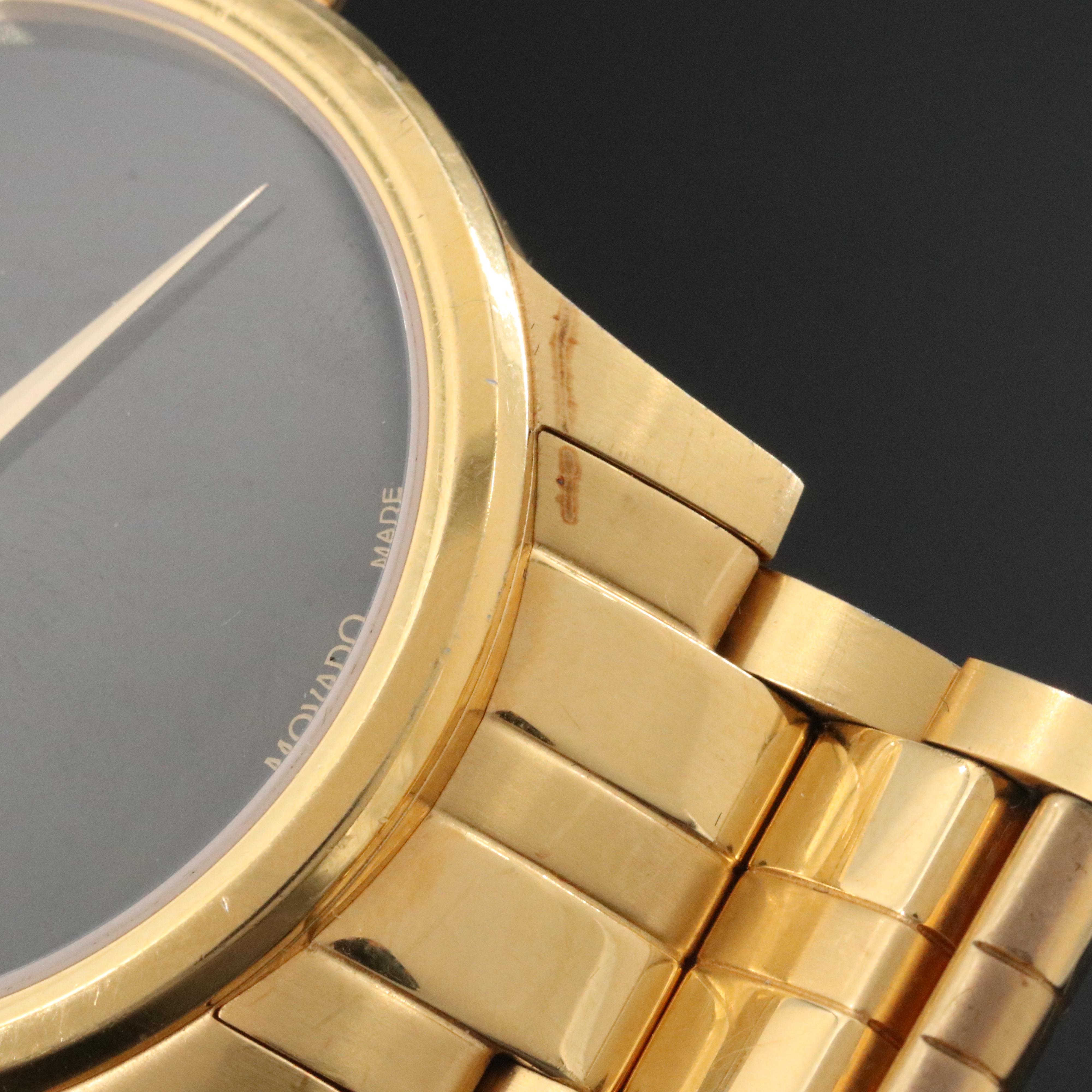 Movado Museum Classic Gold PVD and Stainless Steel Watch
