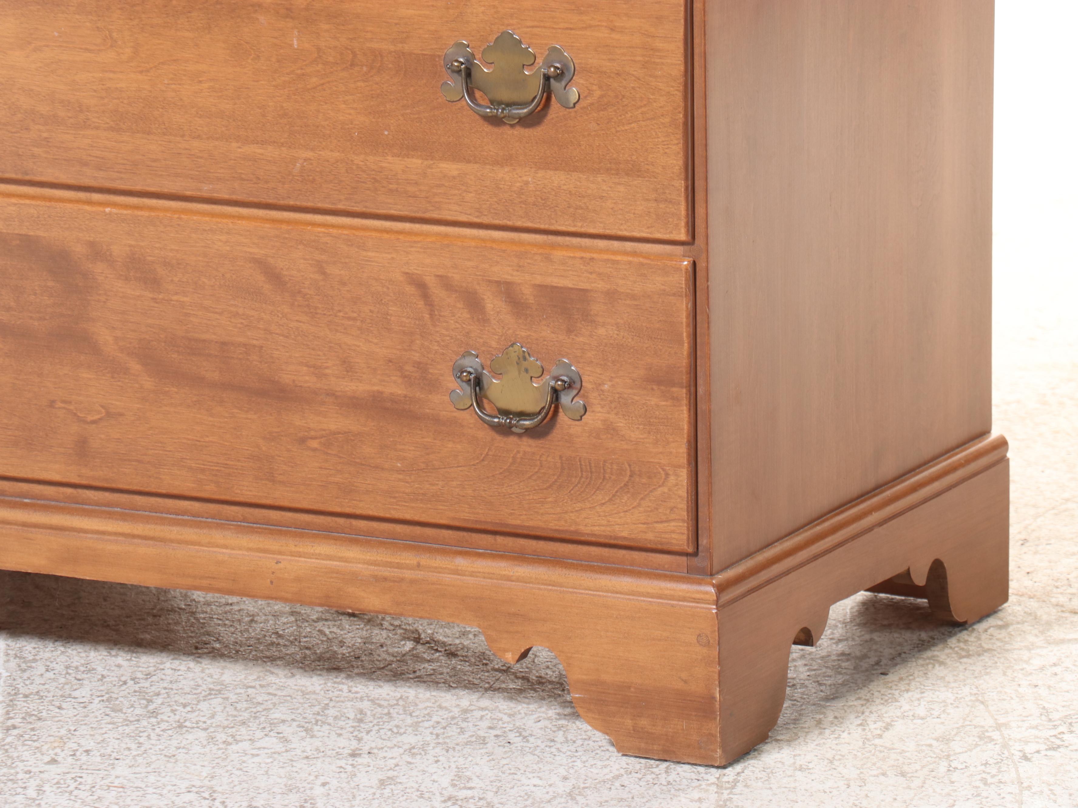 Ethan Allen American Traditional Maple and Birch Colonial Style Chest of Drawers
