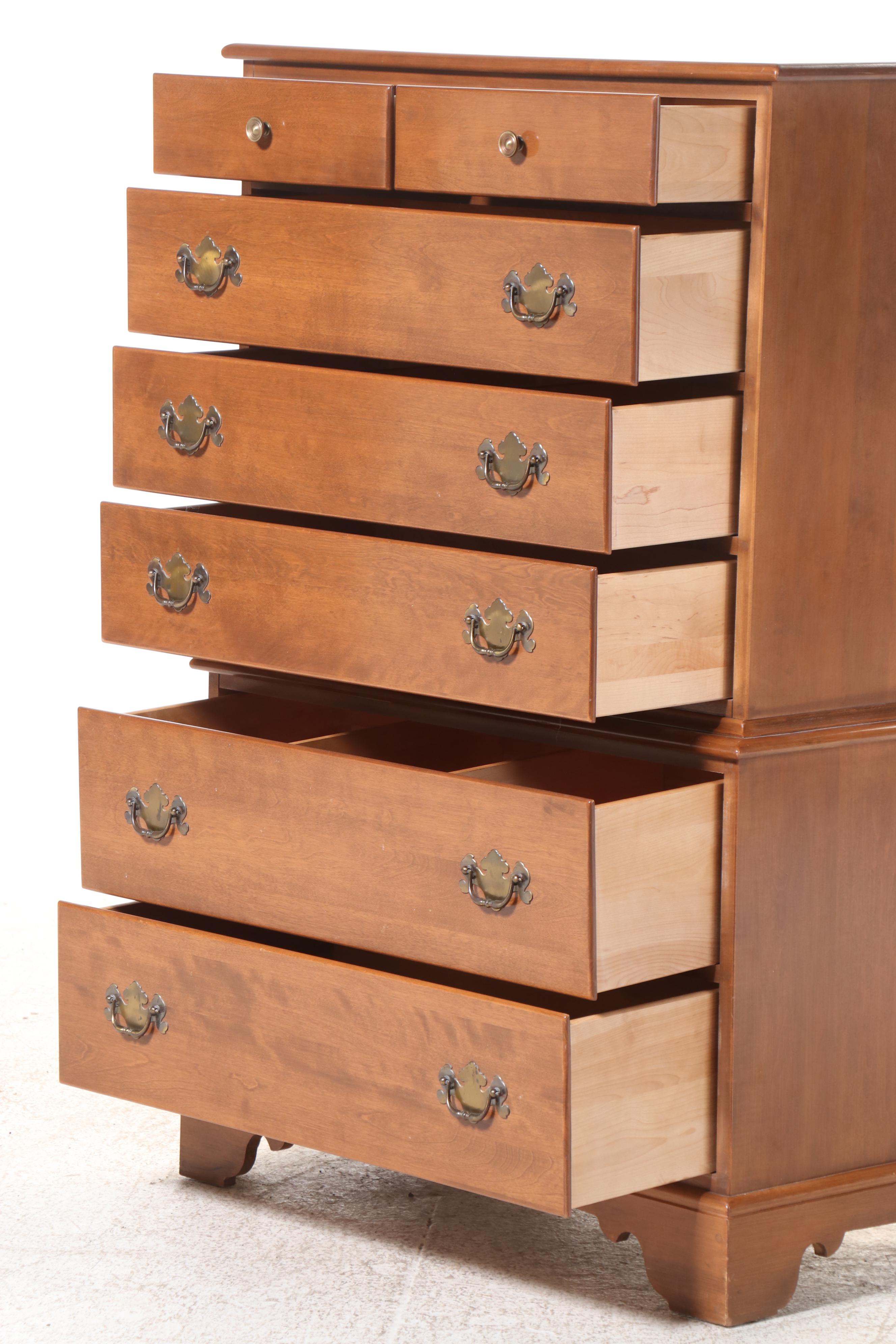 Ethan Allen American Traditional Maple and Birch Colonial Style Chest of Drawers