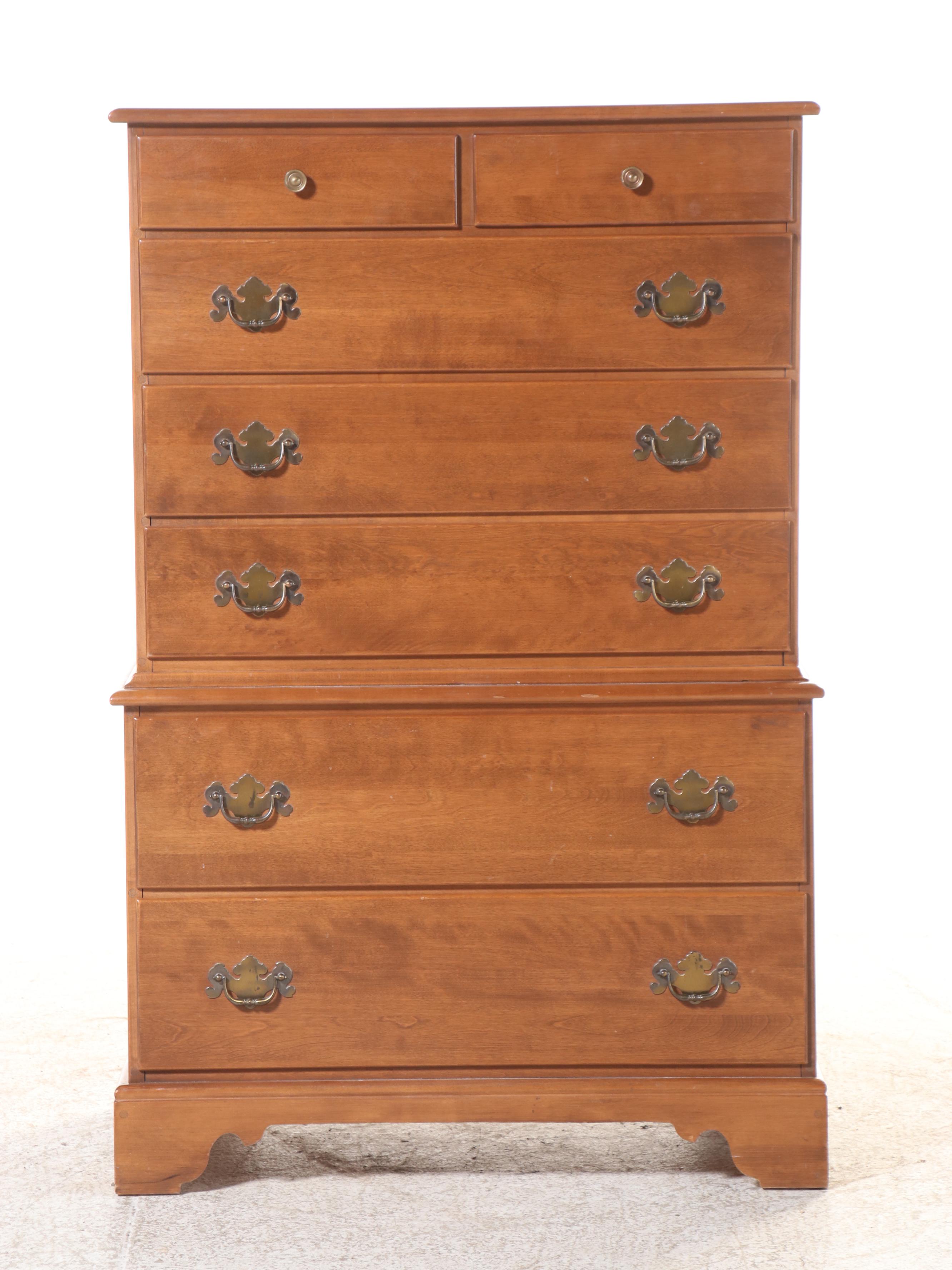 Ethan Allen American Traditional Maple and Birch Colonial Style Chest of Drawers