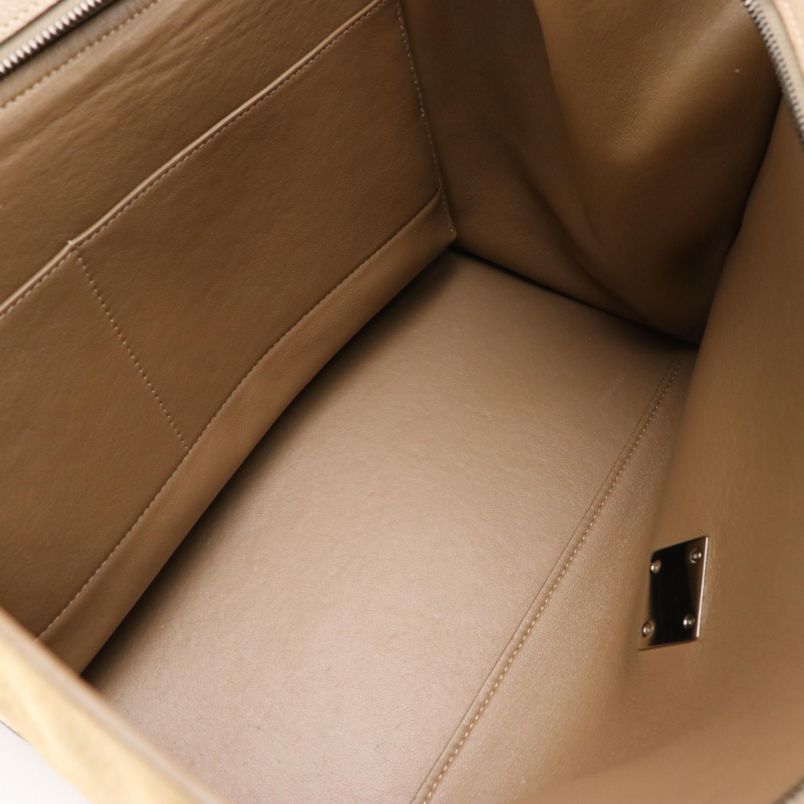 Céline Calfskin Leather Trapeze Two-Way Bag in Dune