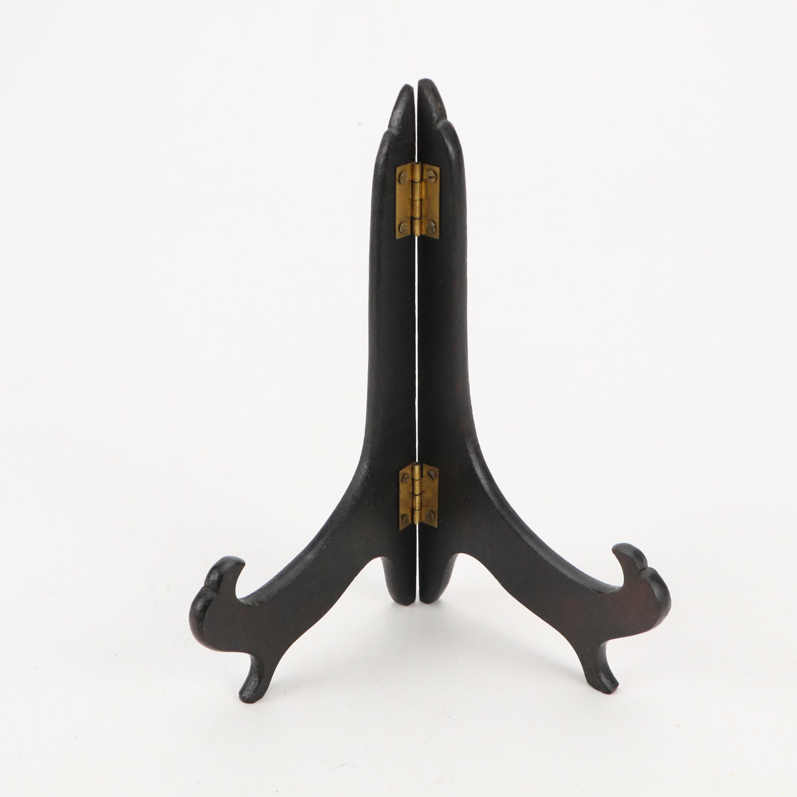 Gorham, Royal Doulton, and Other Collector Porcelain Plates with Wood Stand