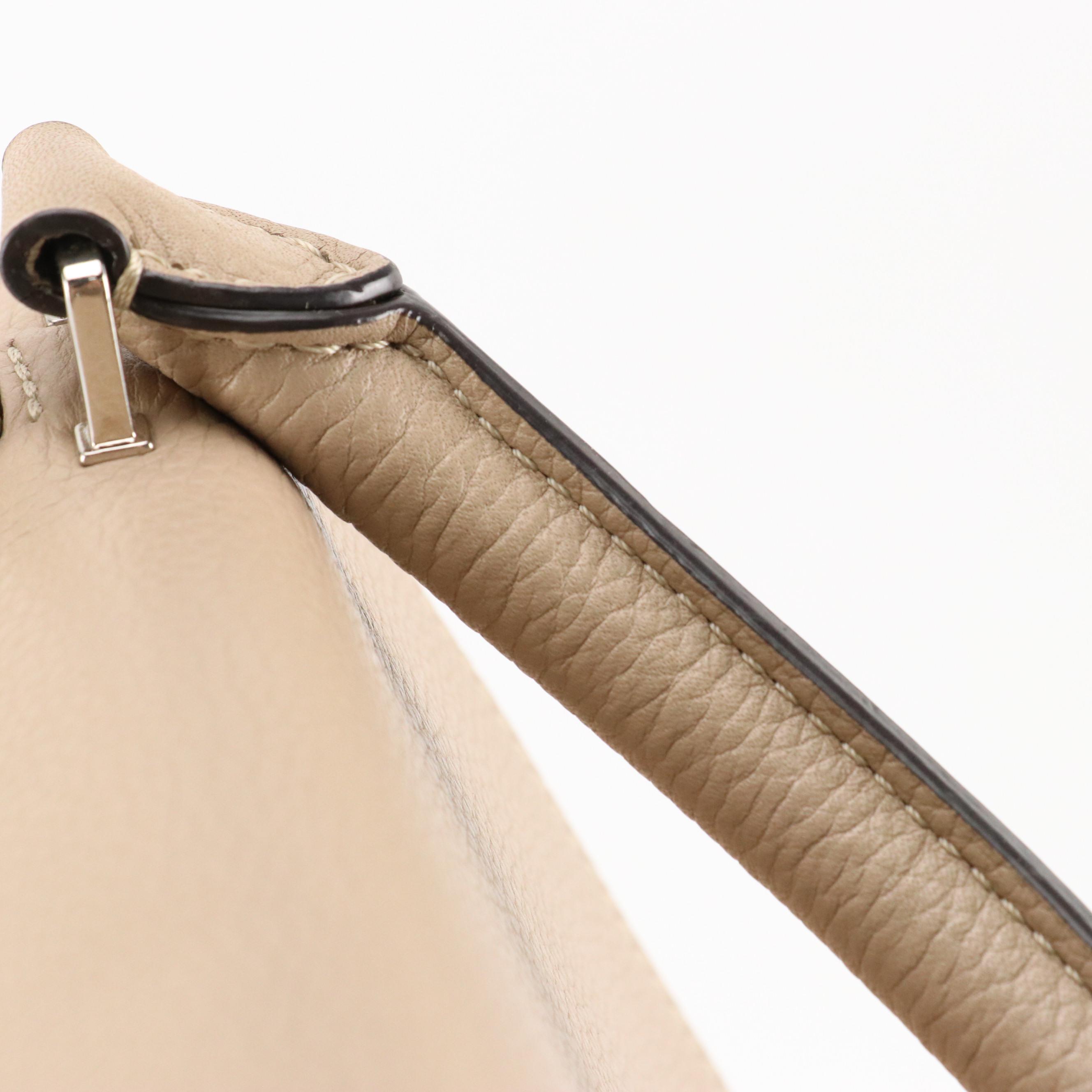 Céline Calfskin Leather Trapeze Two-Way Bag in Dune