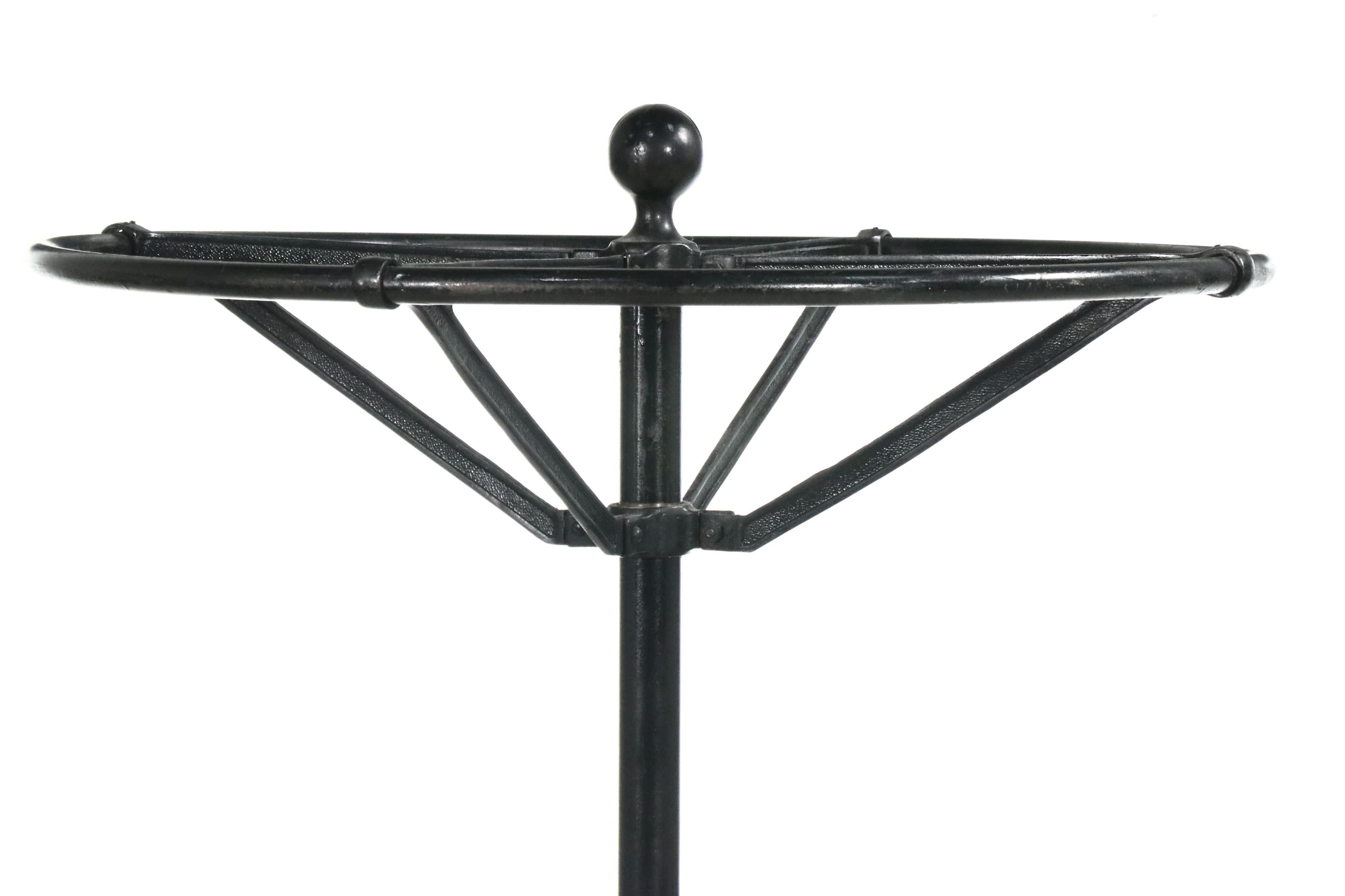 Art Deco Industrial Style Painted Metal Coat Rack, 20th Century