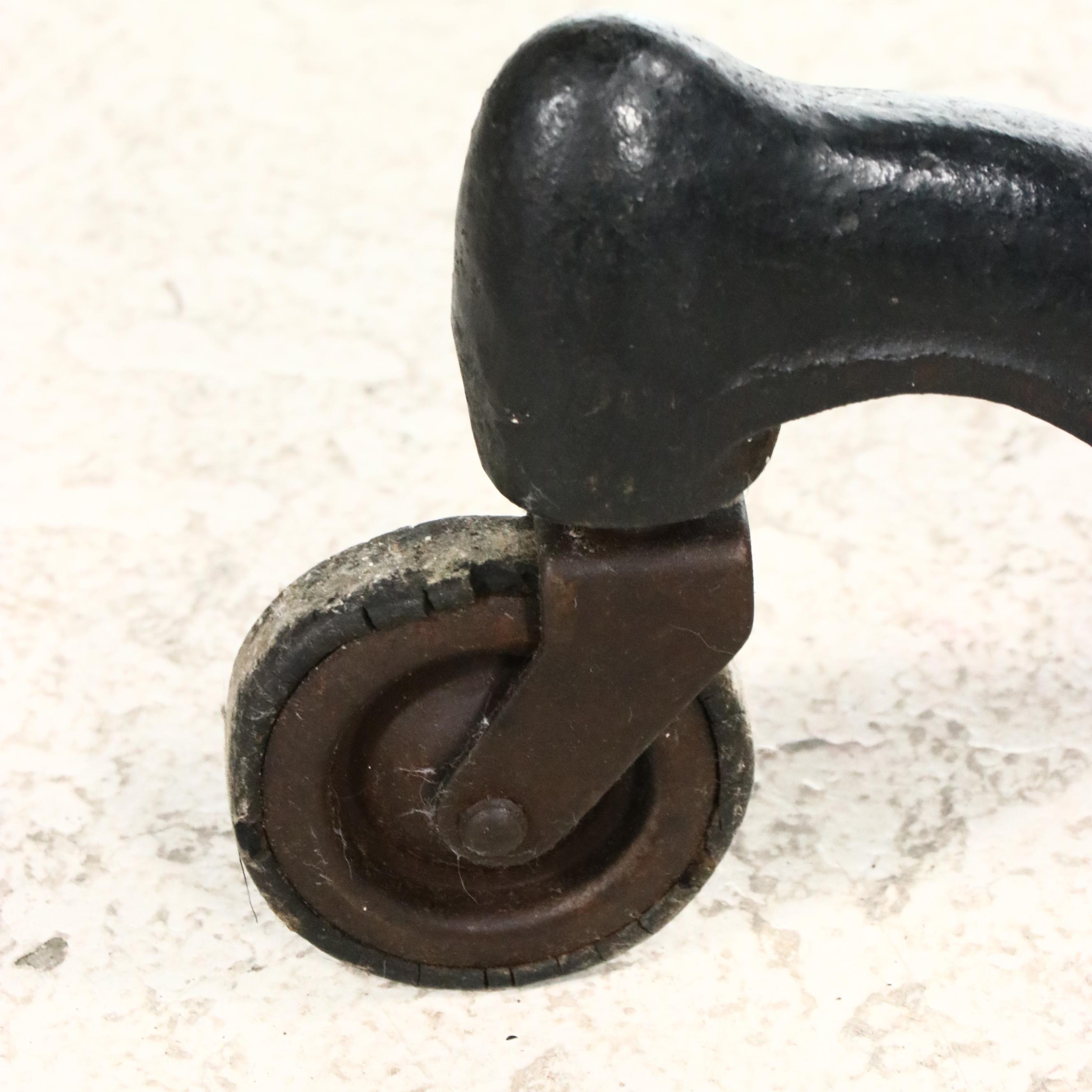 Art Deco Industrial Style Painted Metal Coat Rack, 20th Century