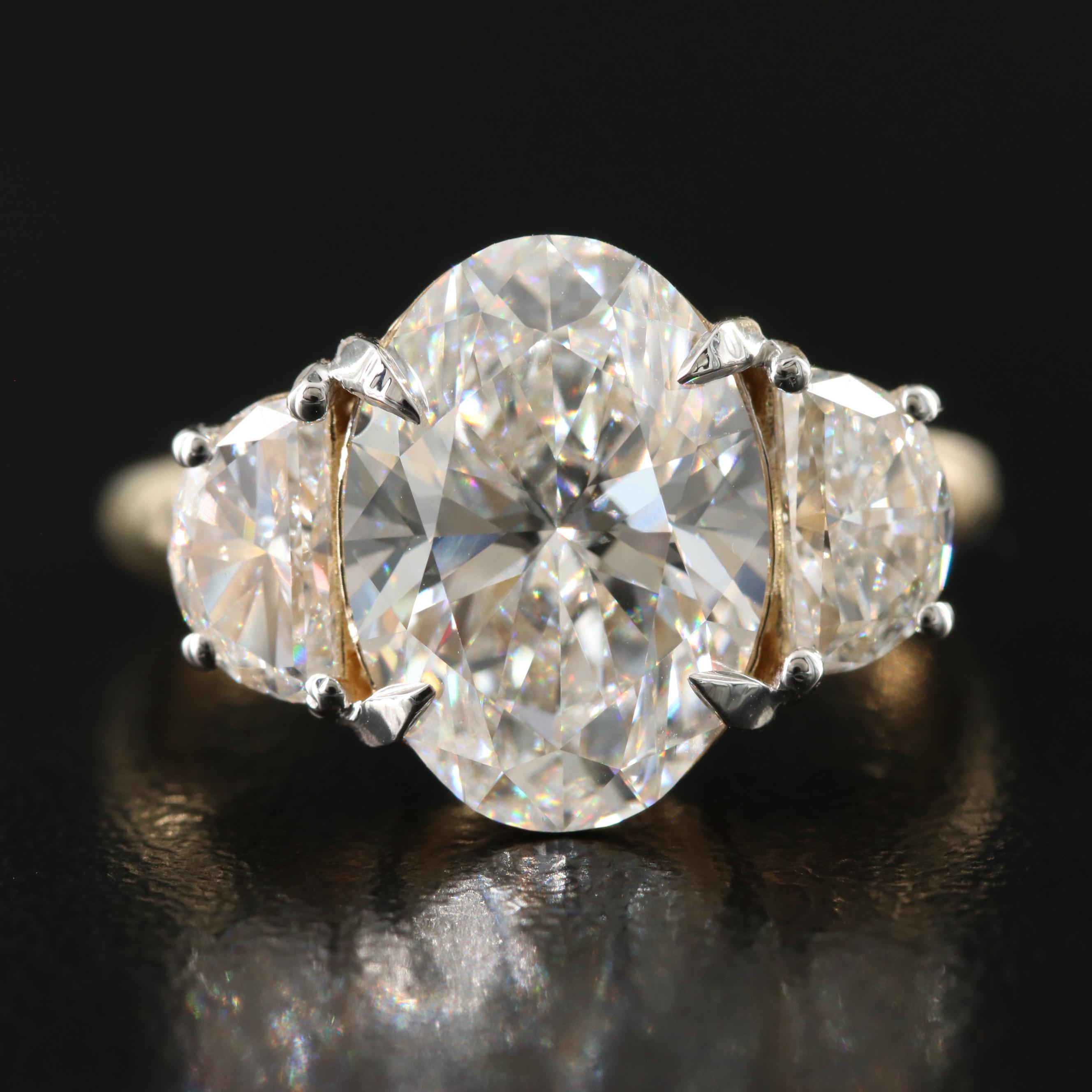 14K 4.86 CTW Lab Grown Diamond Ring with IGI Report