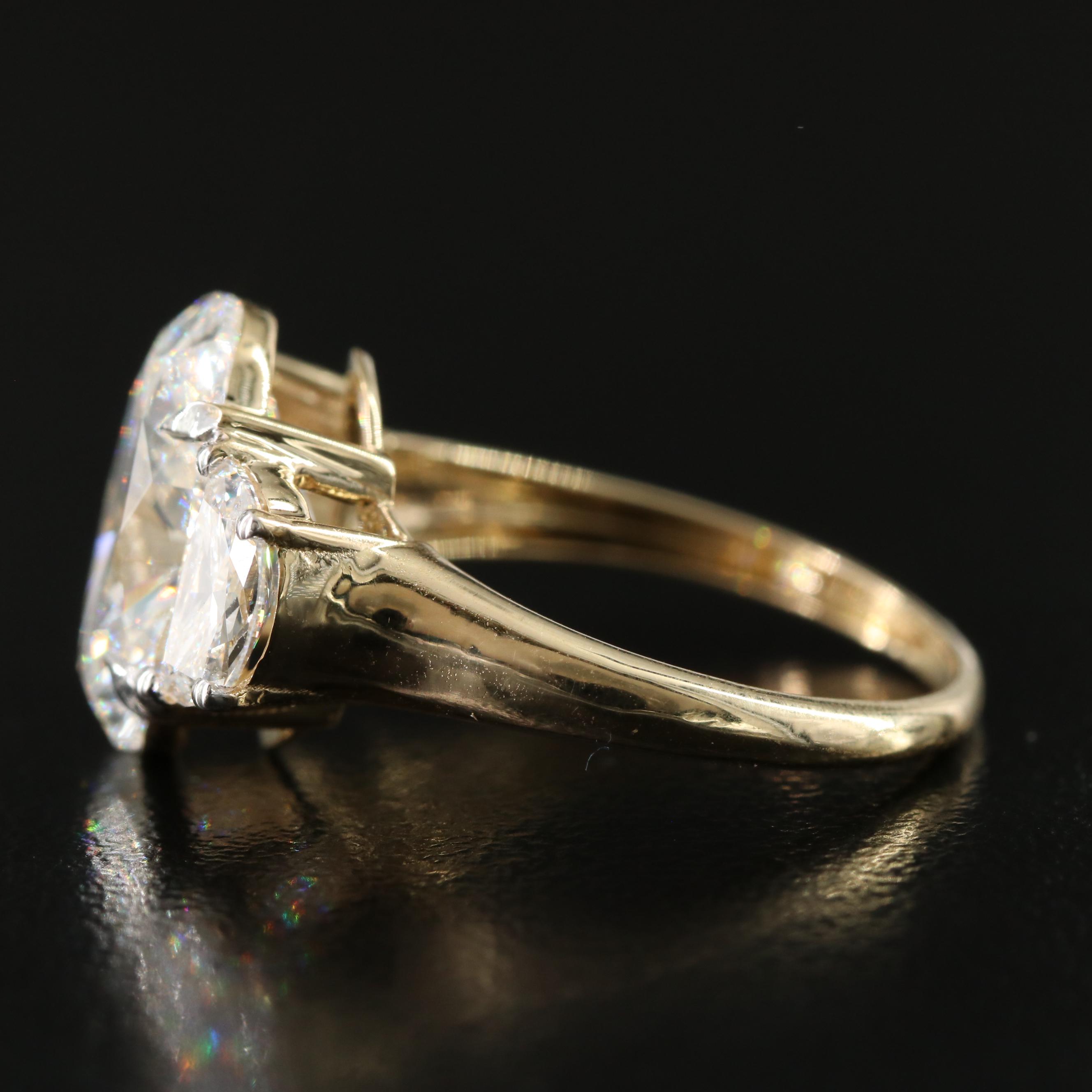 14K 4.86 CTW Lab Grown Diamond Ring with IGI Report