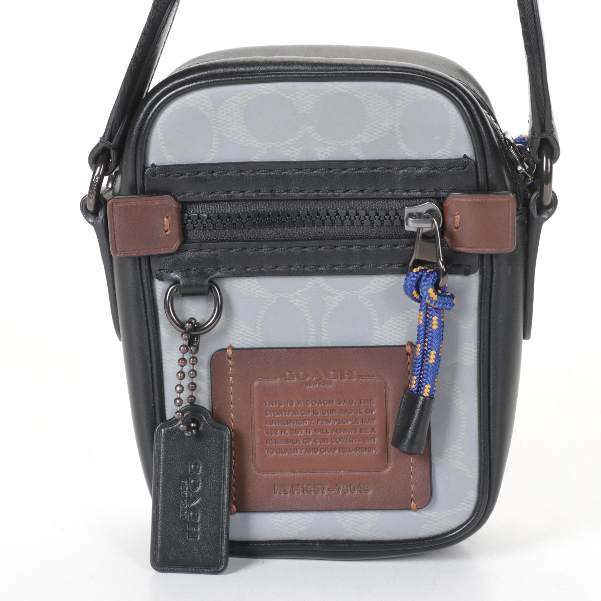 Coach Men's Dylan 10 Reflective Signature Canvas Cross-Body Bag