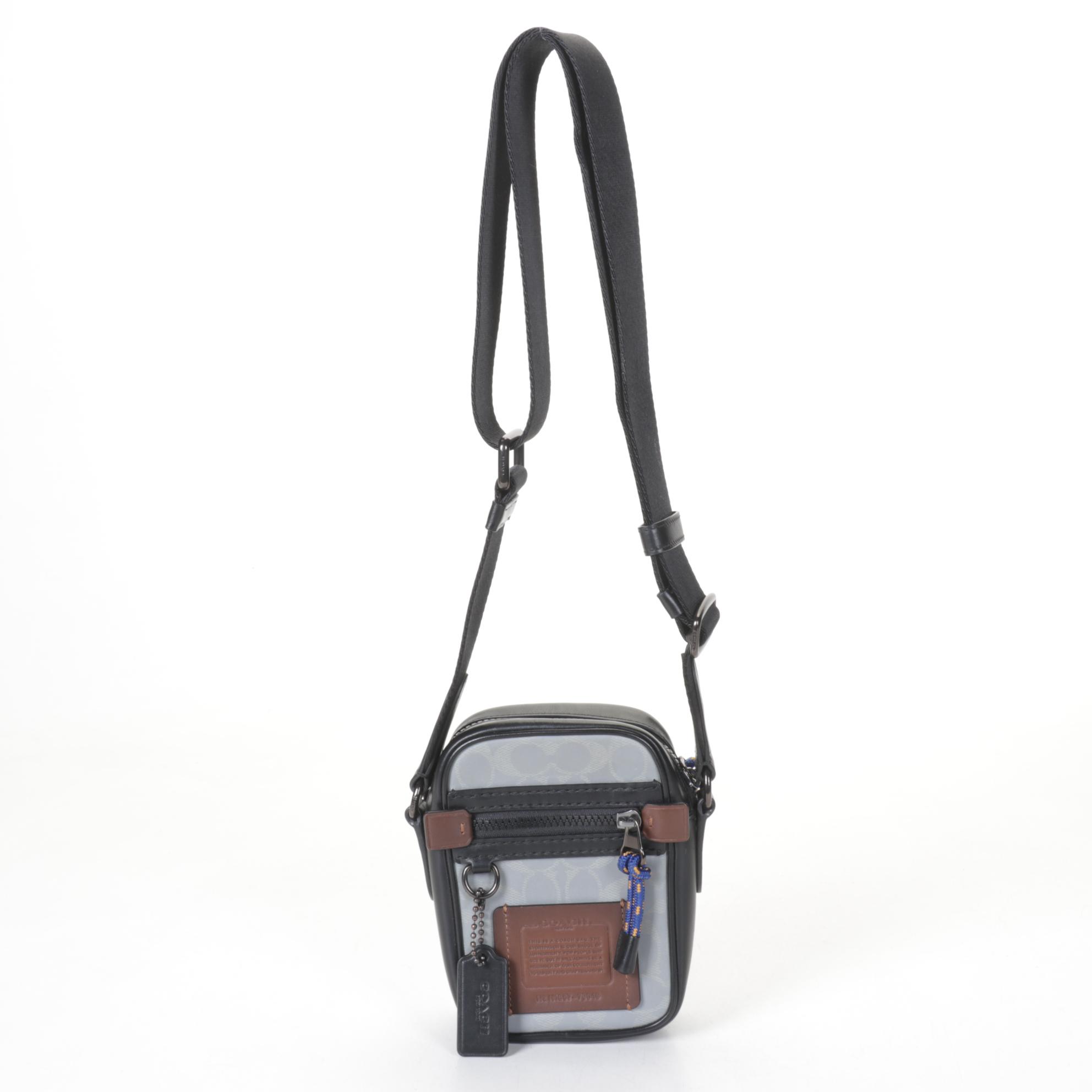 Coach Men's Dylan 10 Reflective Signature Canvas Cross-Body Bag