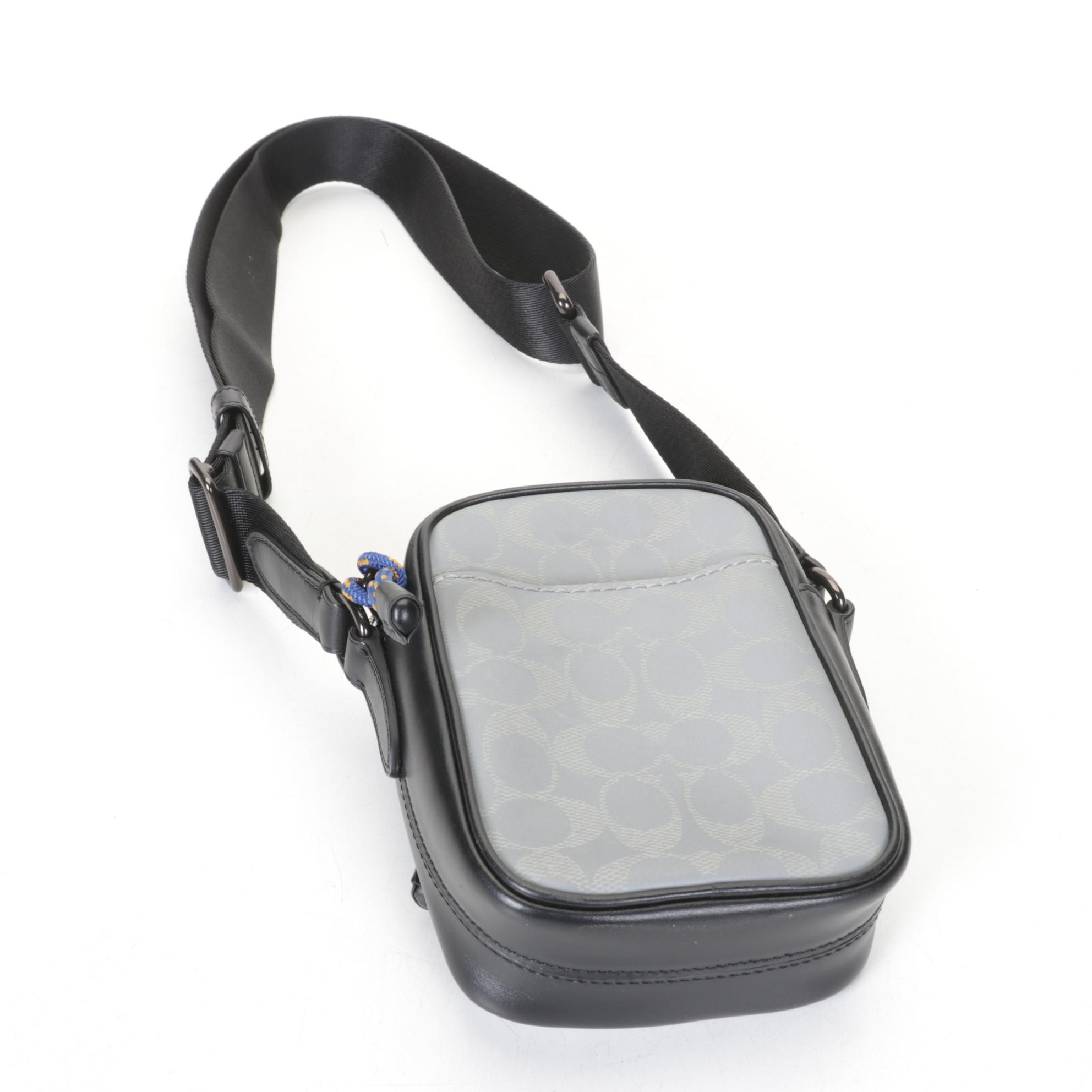 Coach Men's Dylan 10 Reflective Signature Canvas Cross-Body Bag