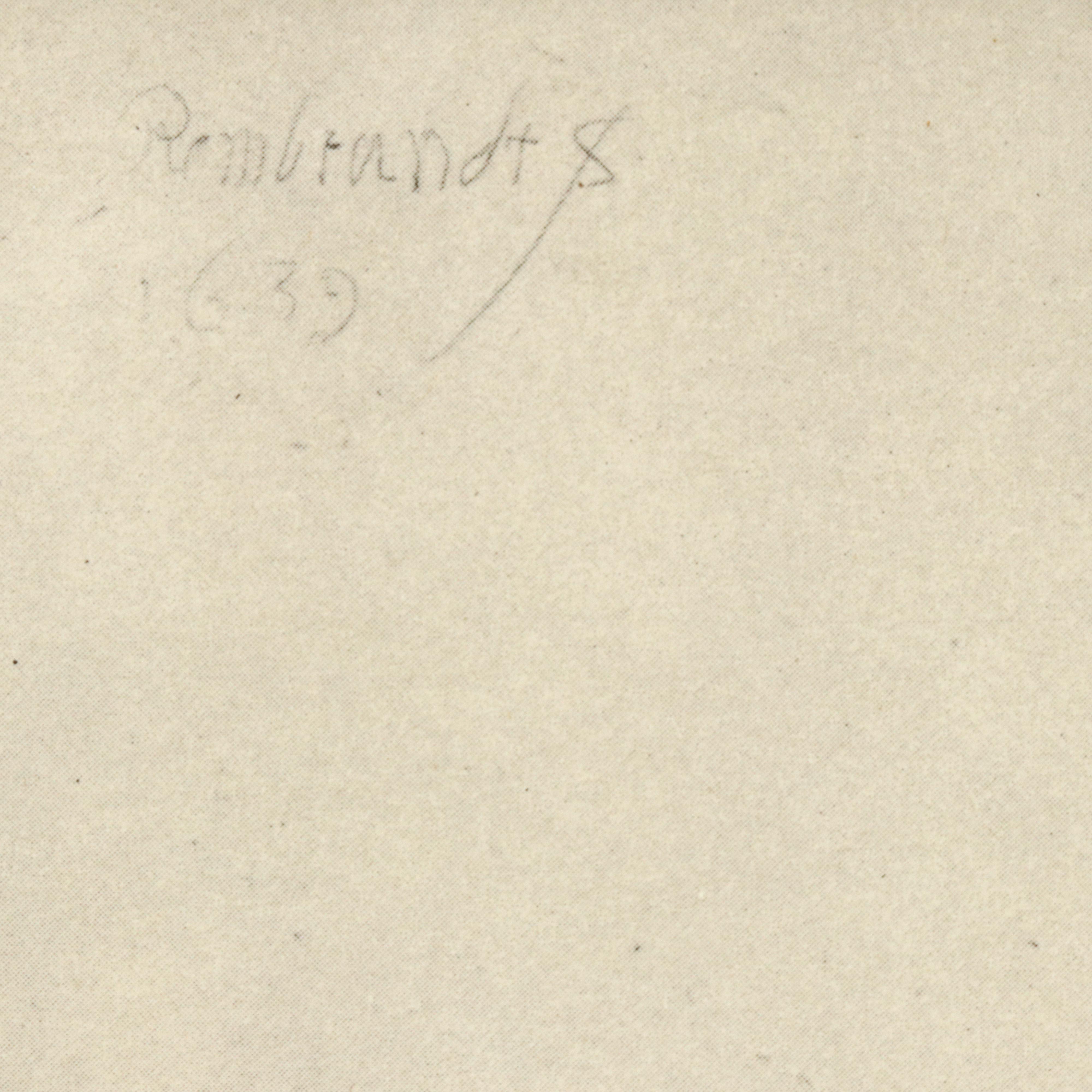 Halftone After Rembrandt "Self-Portrait Leaning on a Stone Sill"