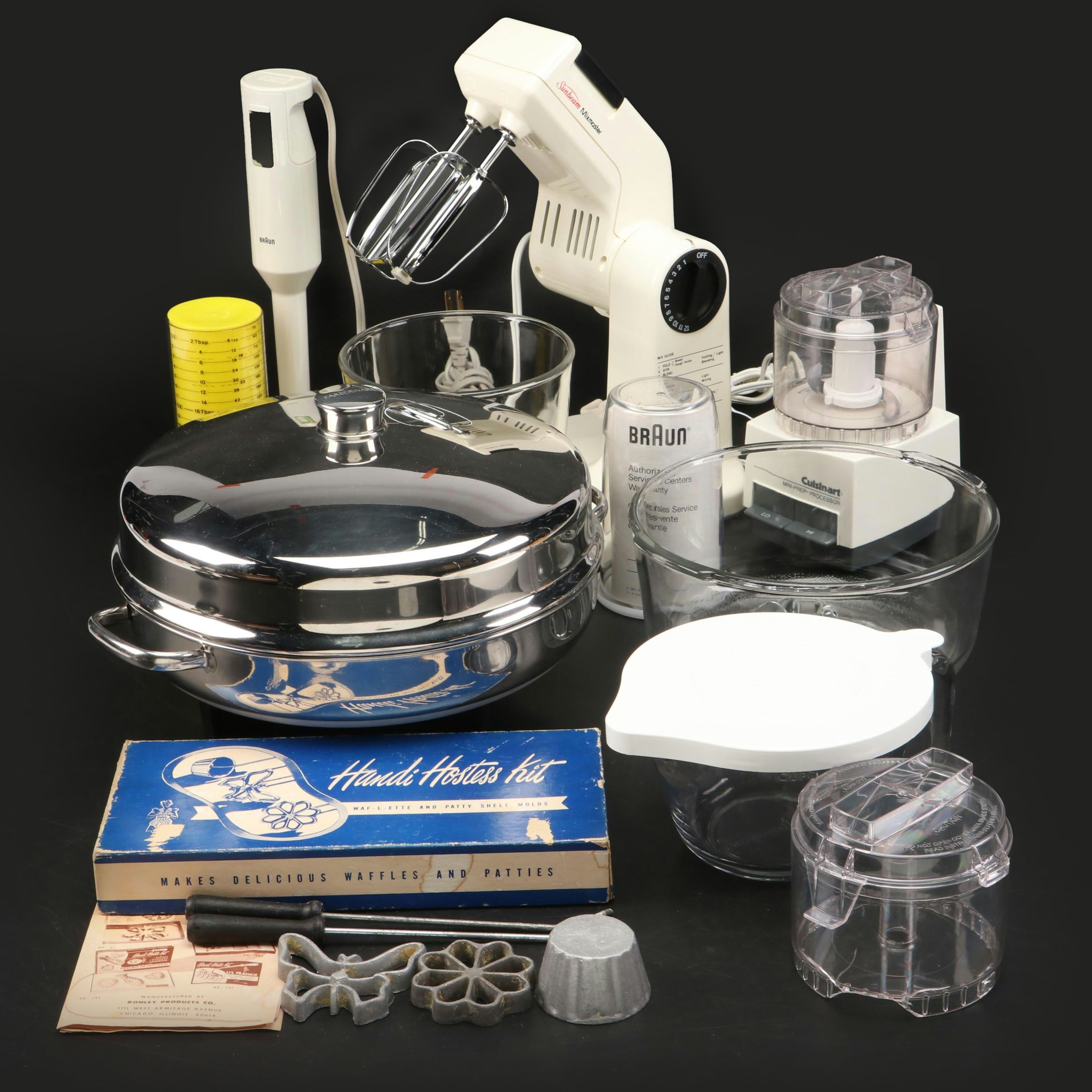 Sunbeam Mixmaster, Farberware Electric Skillet, and Other Kitchen Appliances