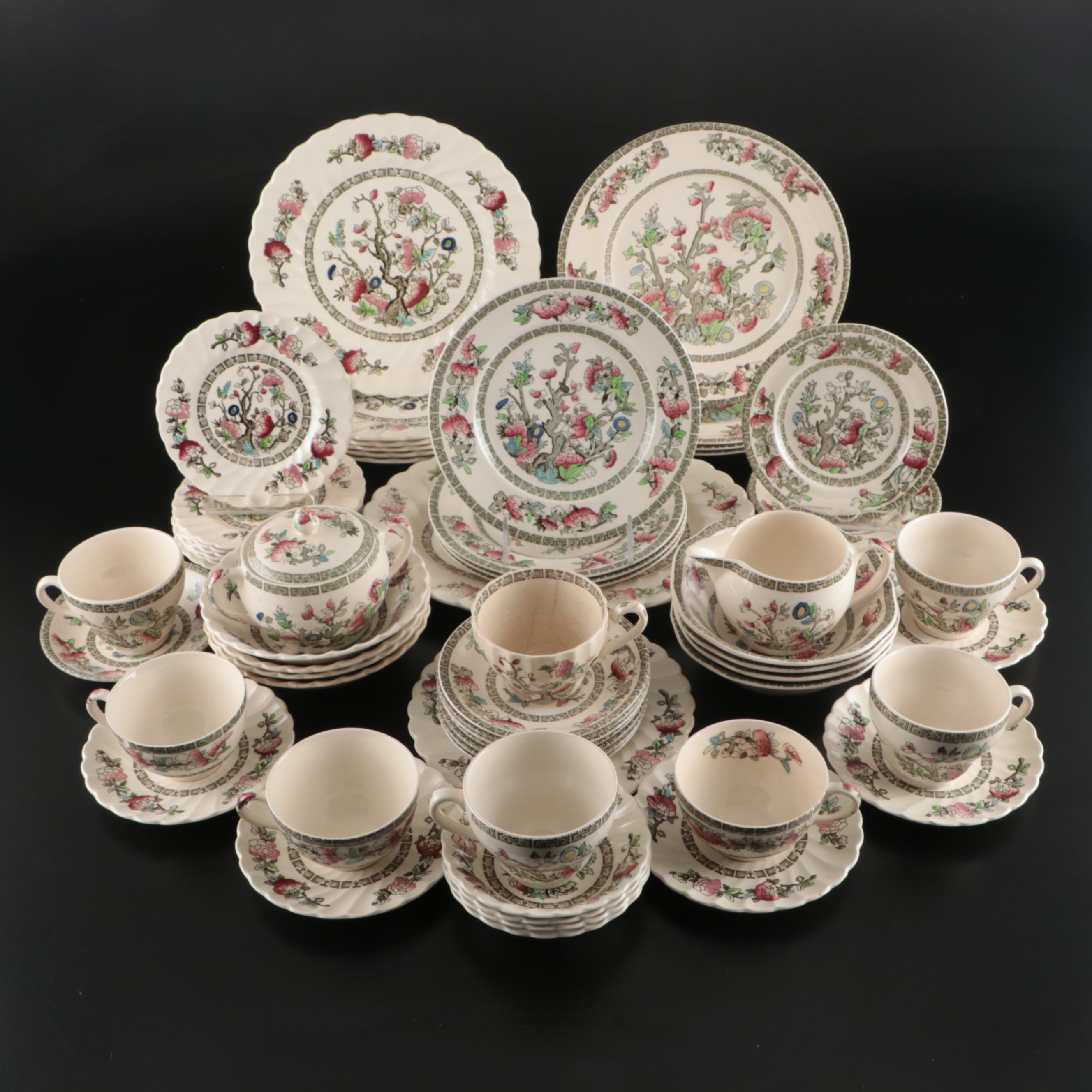 Myott Staffordshire and Johnson Bros "Indian Tree" Dinnerware and Serving Pieces