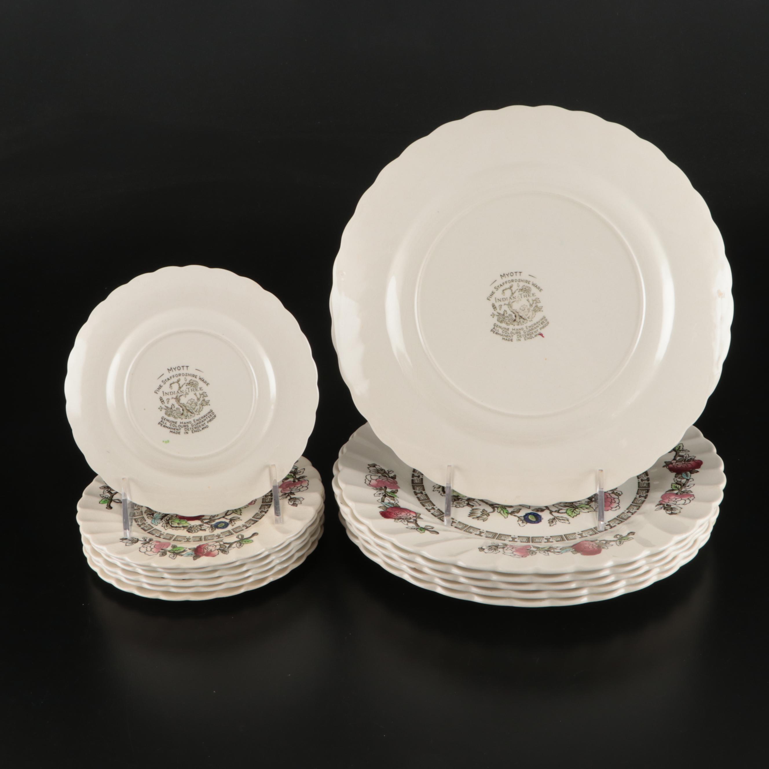 Myott Staffordshire and Johnson Bros "Indian Tree" Dinnerware and Serving Pieces