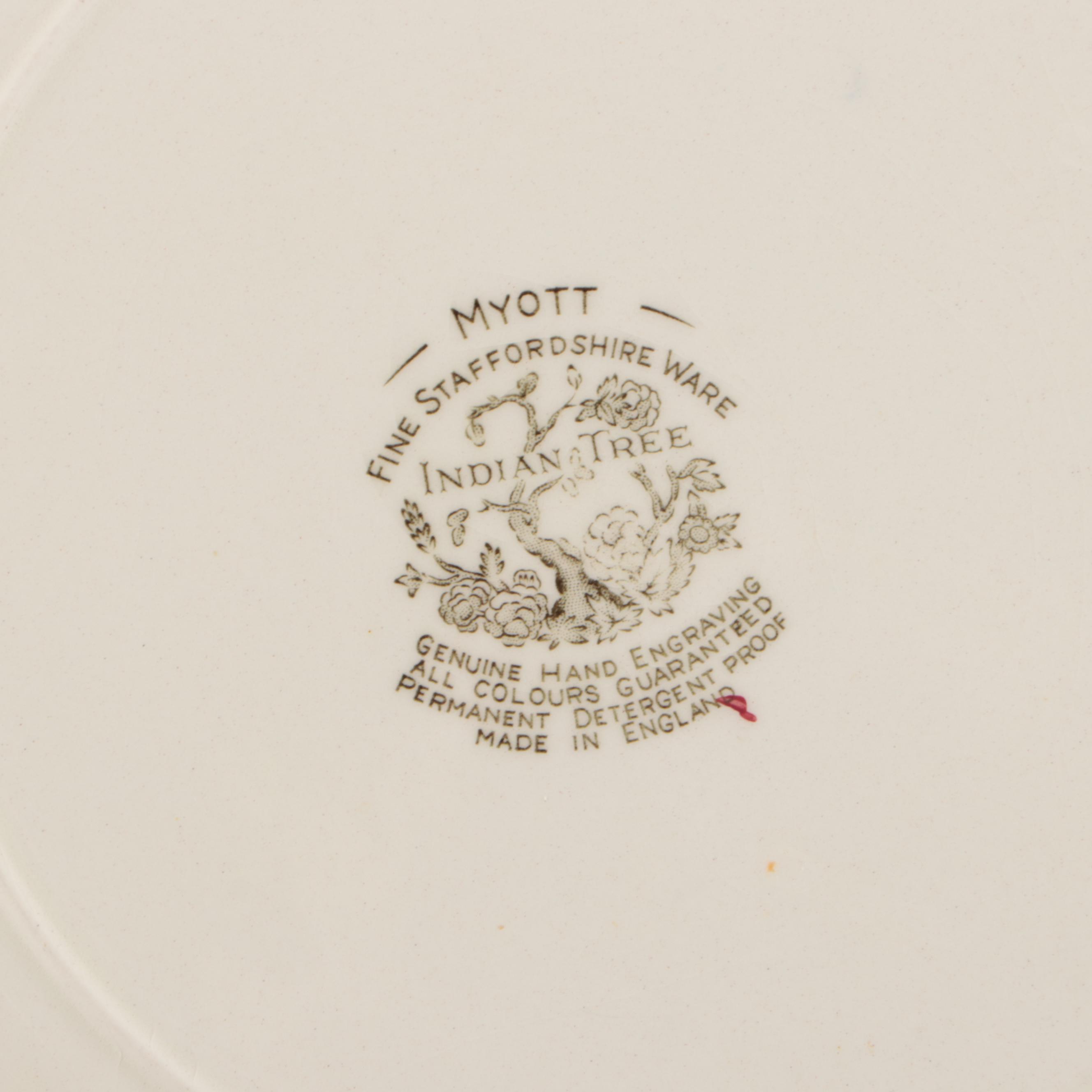 Myott Staffordshire and Johnson Bros "Indian Tree" Dinnerware and Serving Pieces