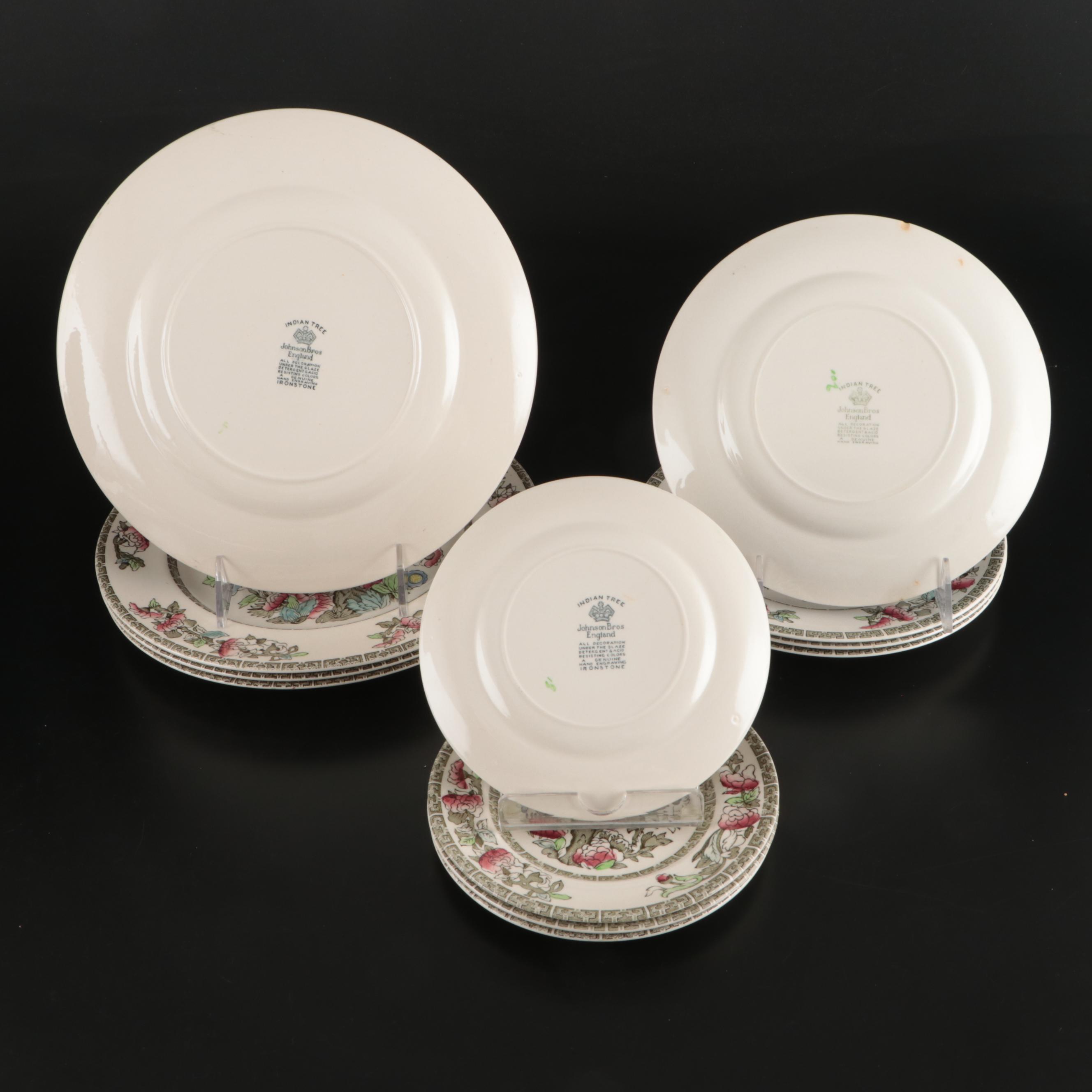 Myott Staffordshire and Johnson Bros "Indian Tree" Dinnerware and Serving Pieces