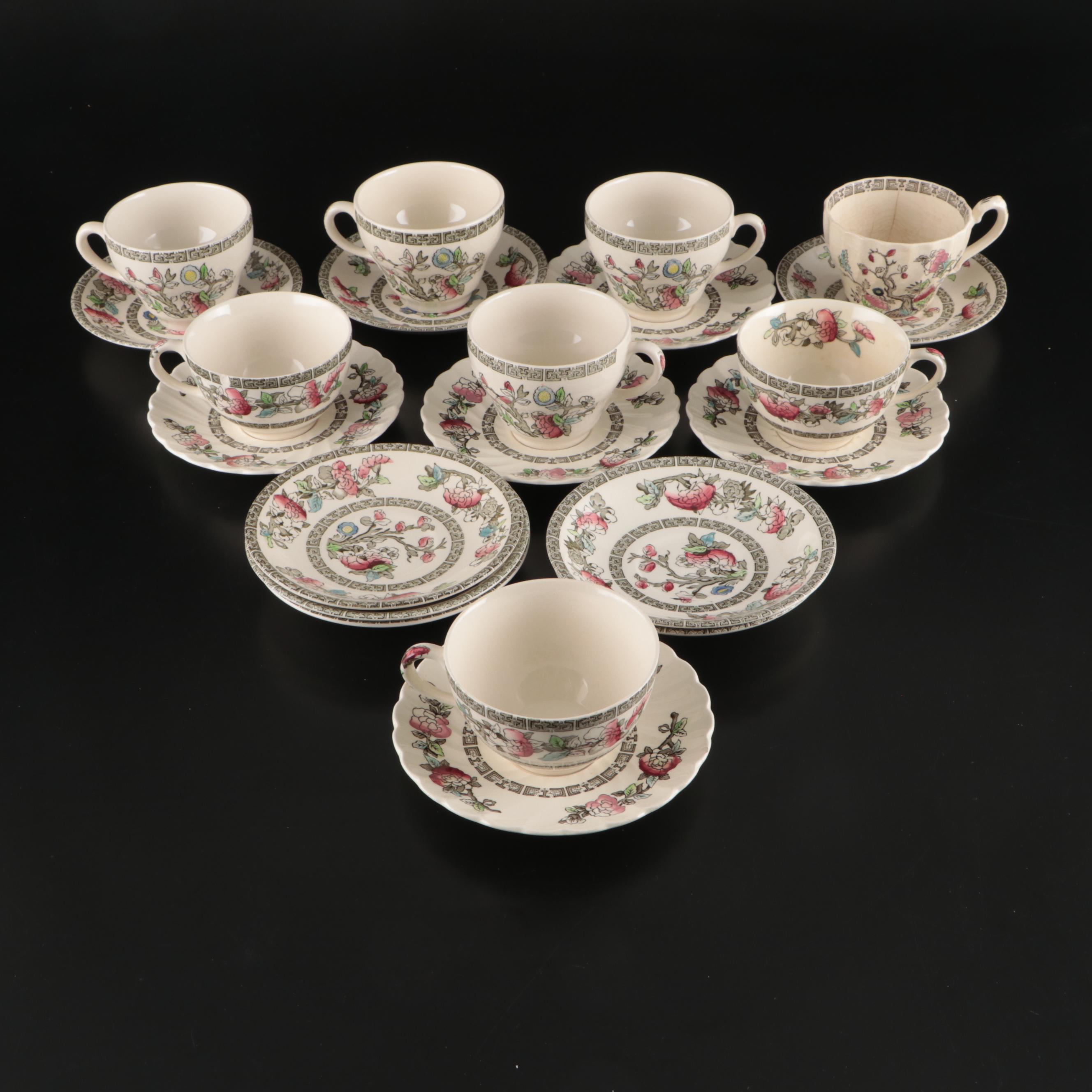 Myott Staffordshire and Johnson Bros "Indian Tree" Dinnerware and Serving Pieces