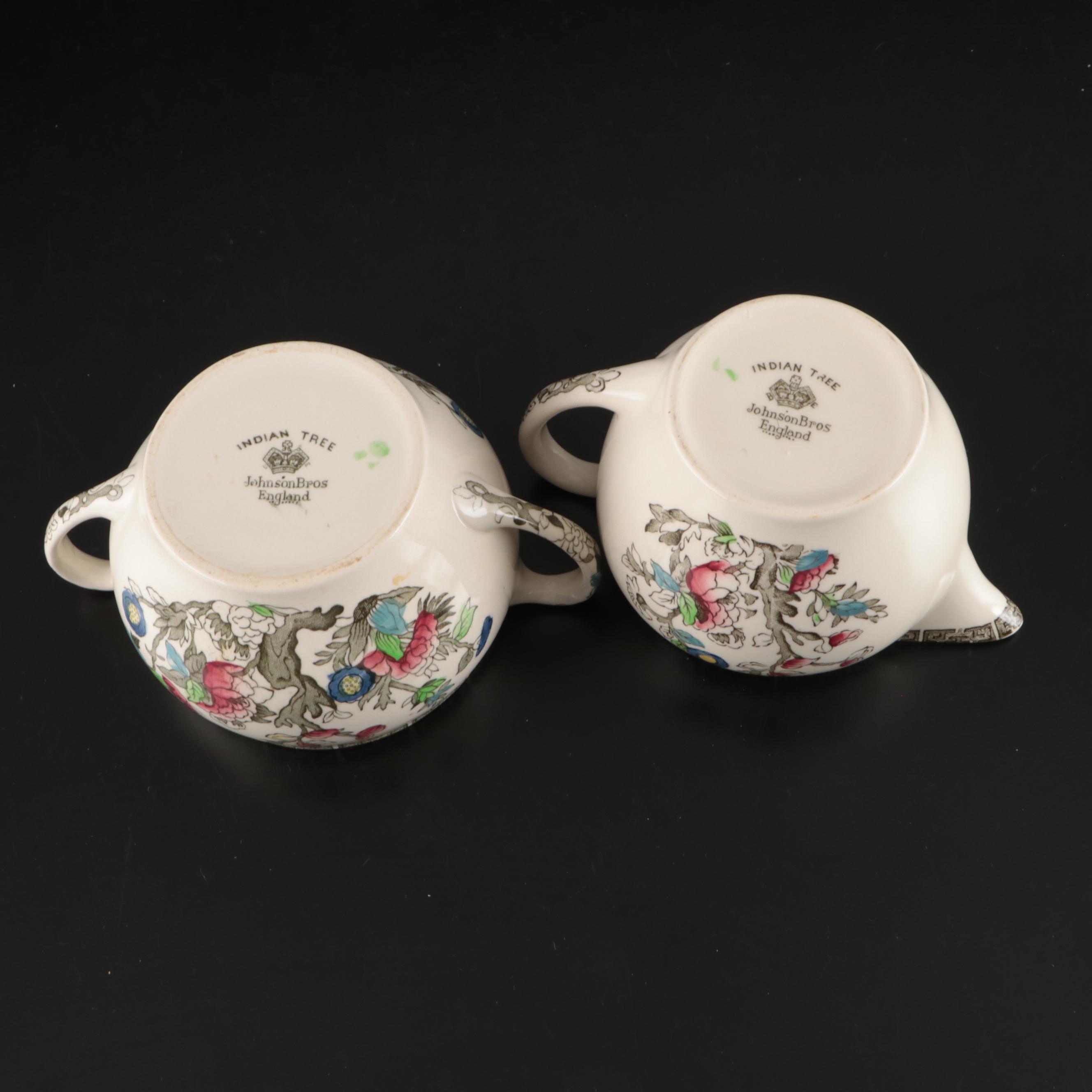 Myott Staffordshire and Johnson Bros "Indian Tree" Dinnerware and Serving Pieces