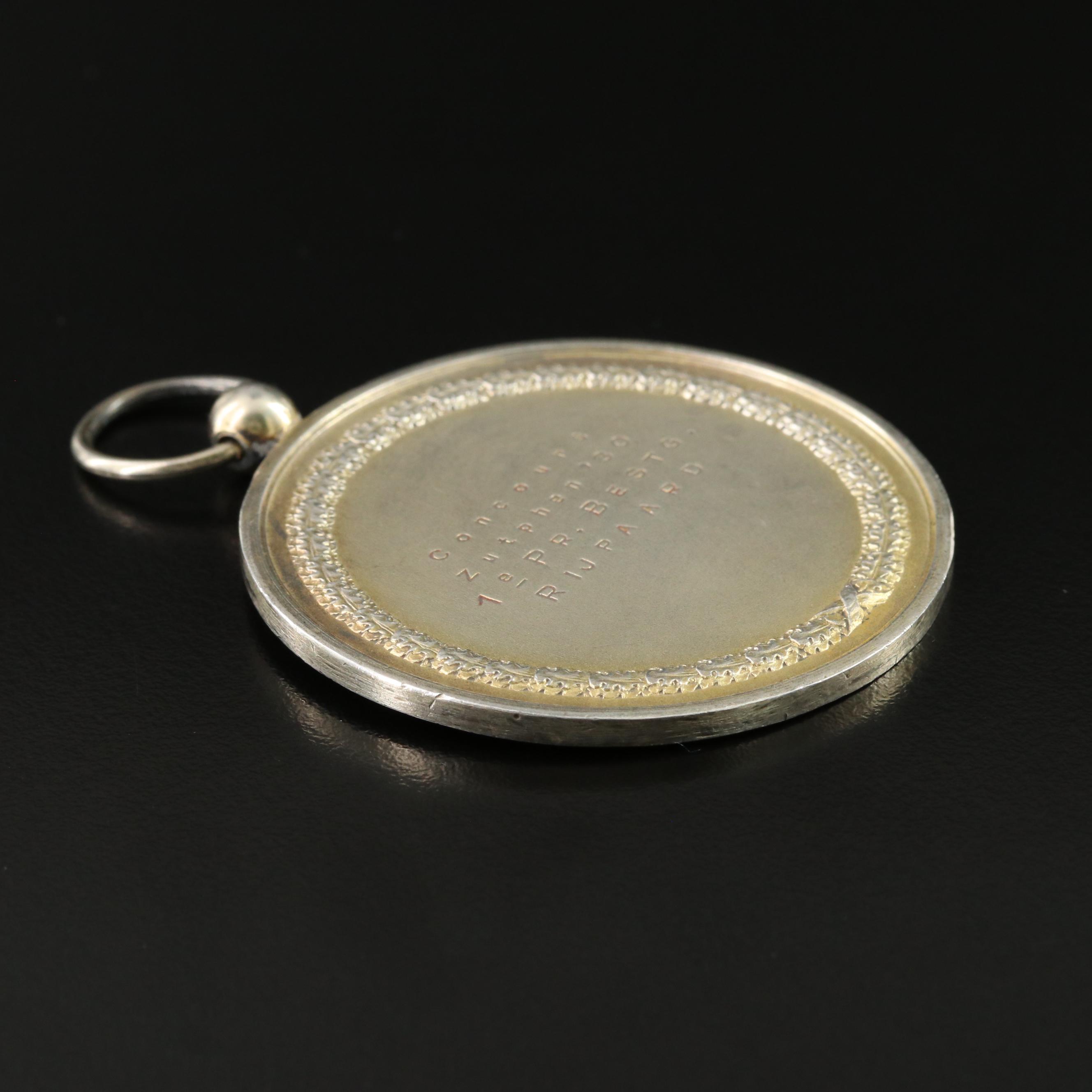 980 Silver Competition Medallion