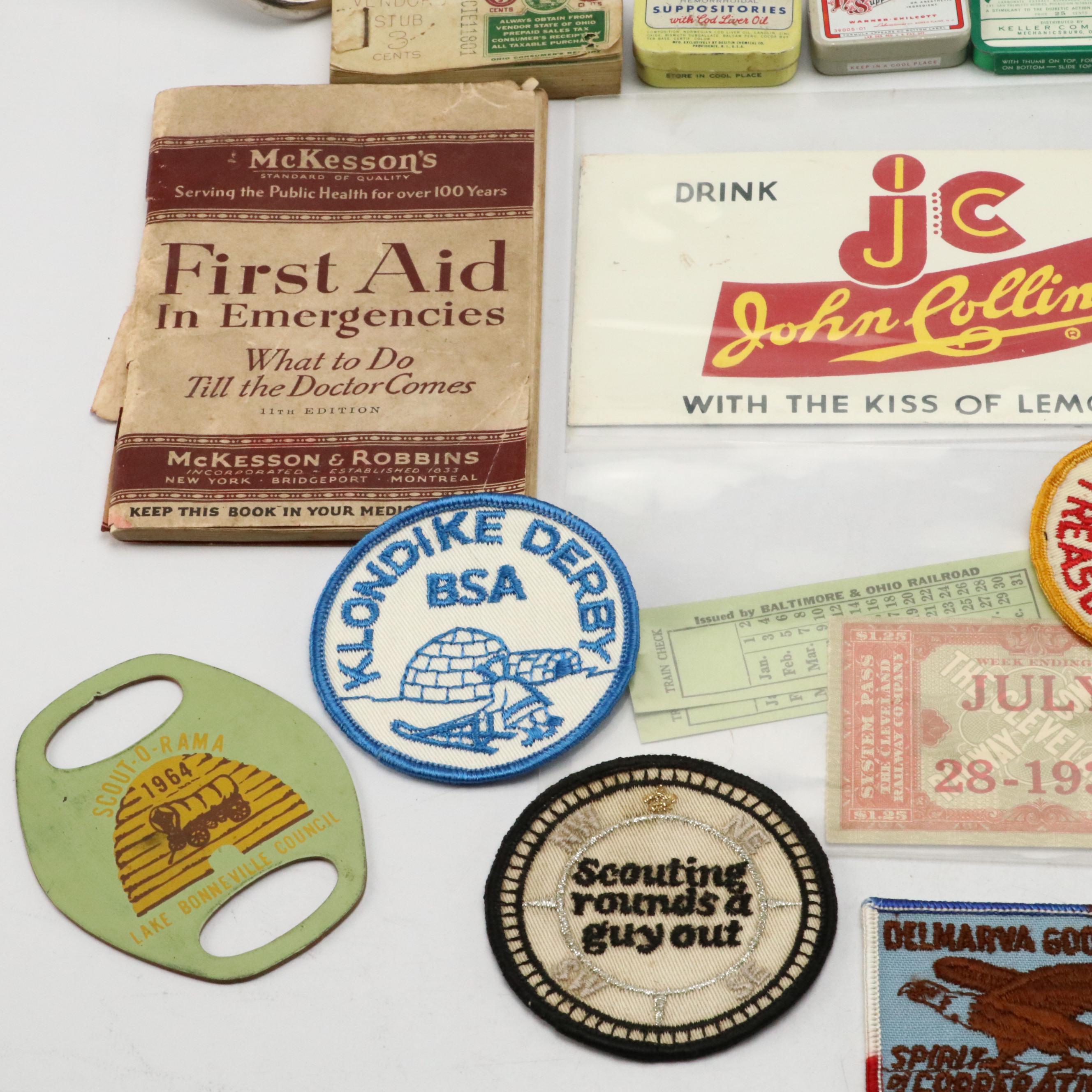 Geiger-Jones and Other Lock Box, Letters, Advertisement Signs and More