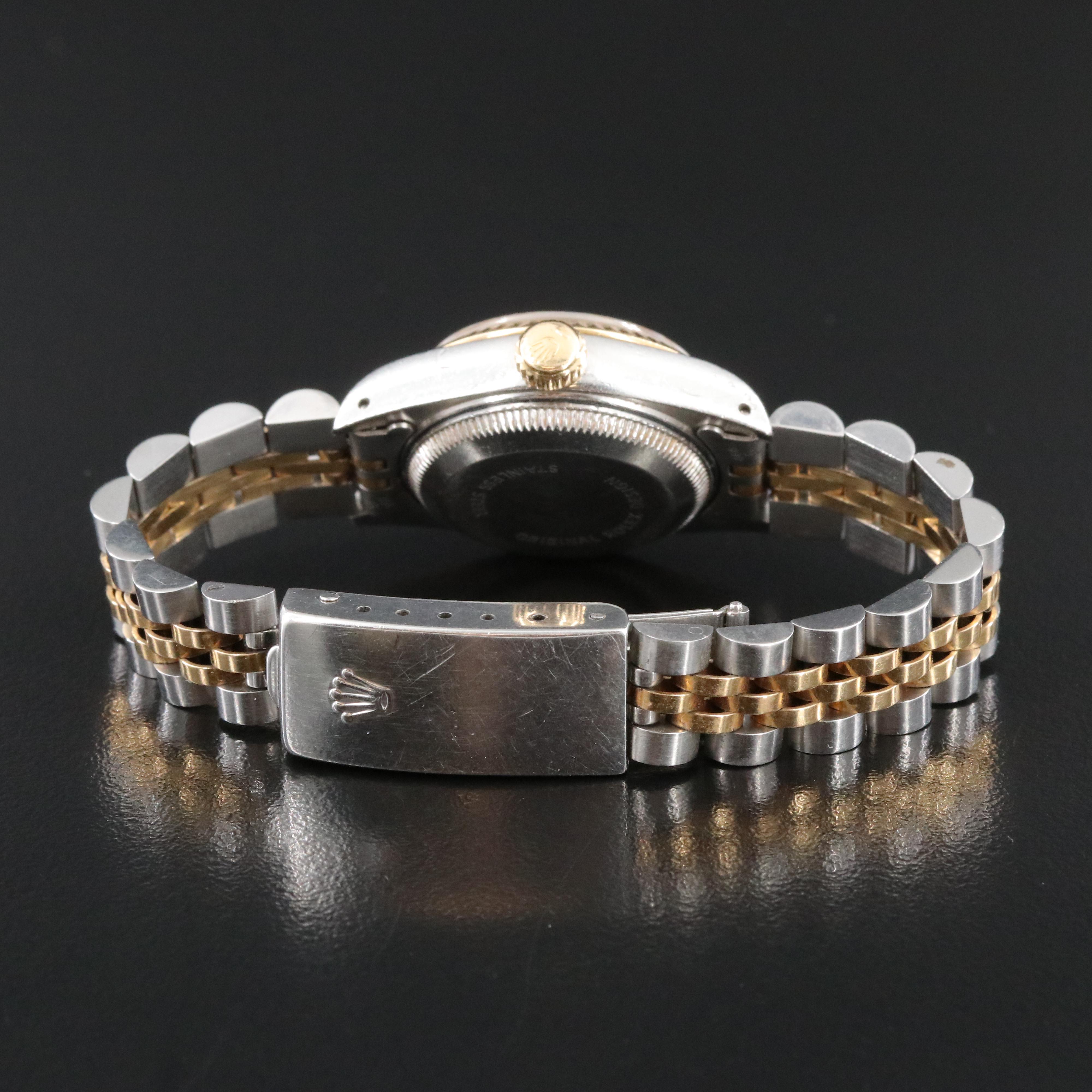 Rolex Datejust 69173 Custom Diamond Dial 26mm 18K & Steel Automatic Watch