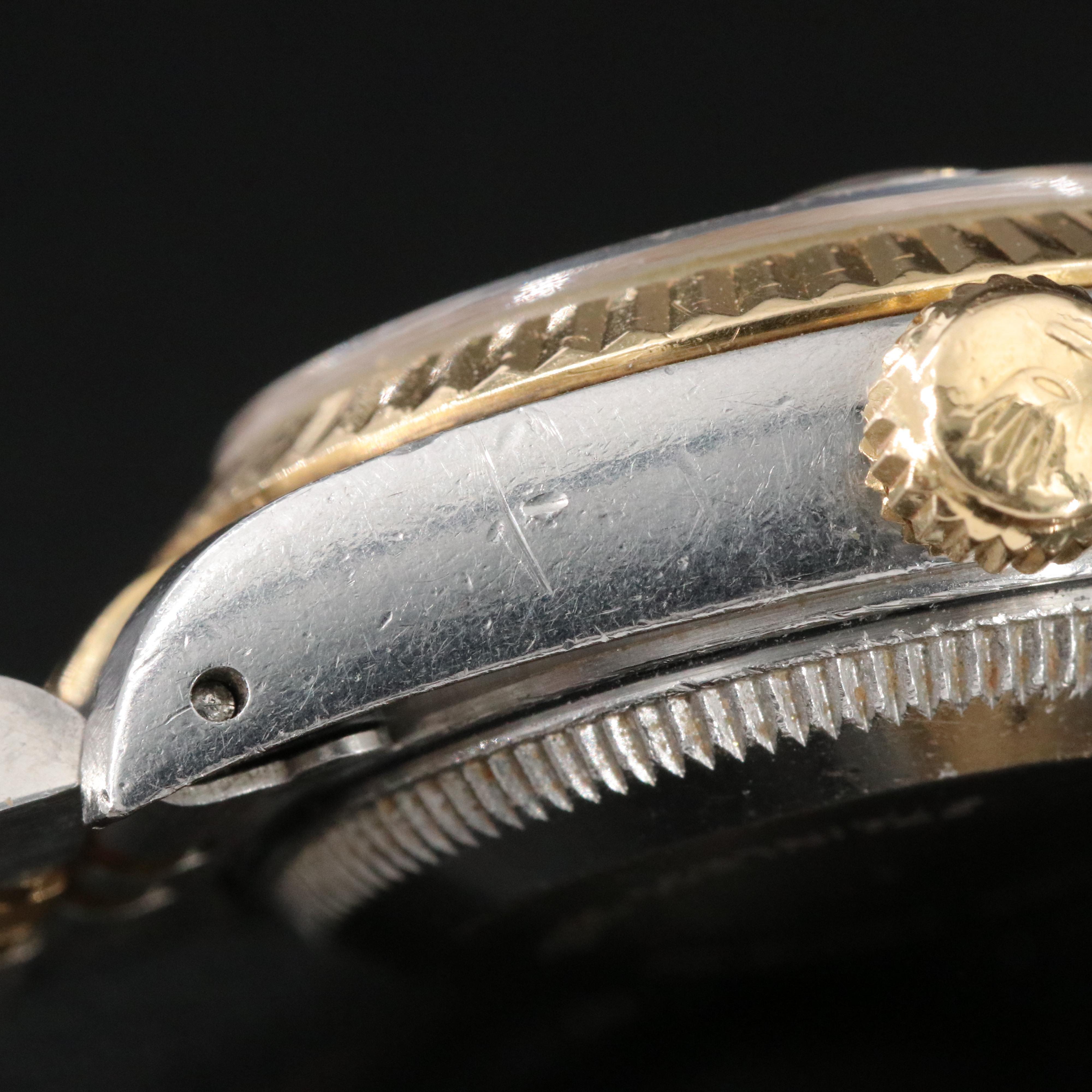 Rolex Datejust 69173 Custom Diamond Dial 26mm 18K & Steel Automatic Watch