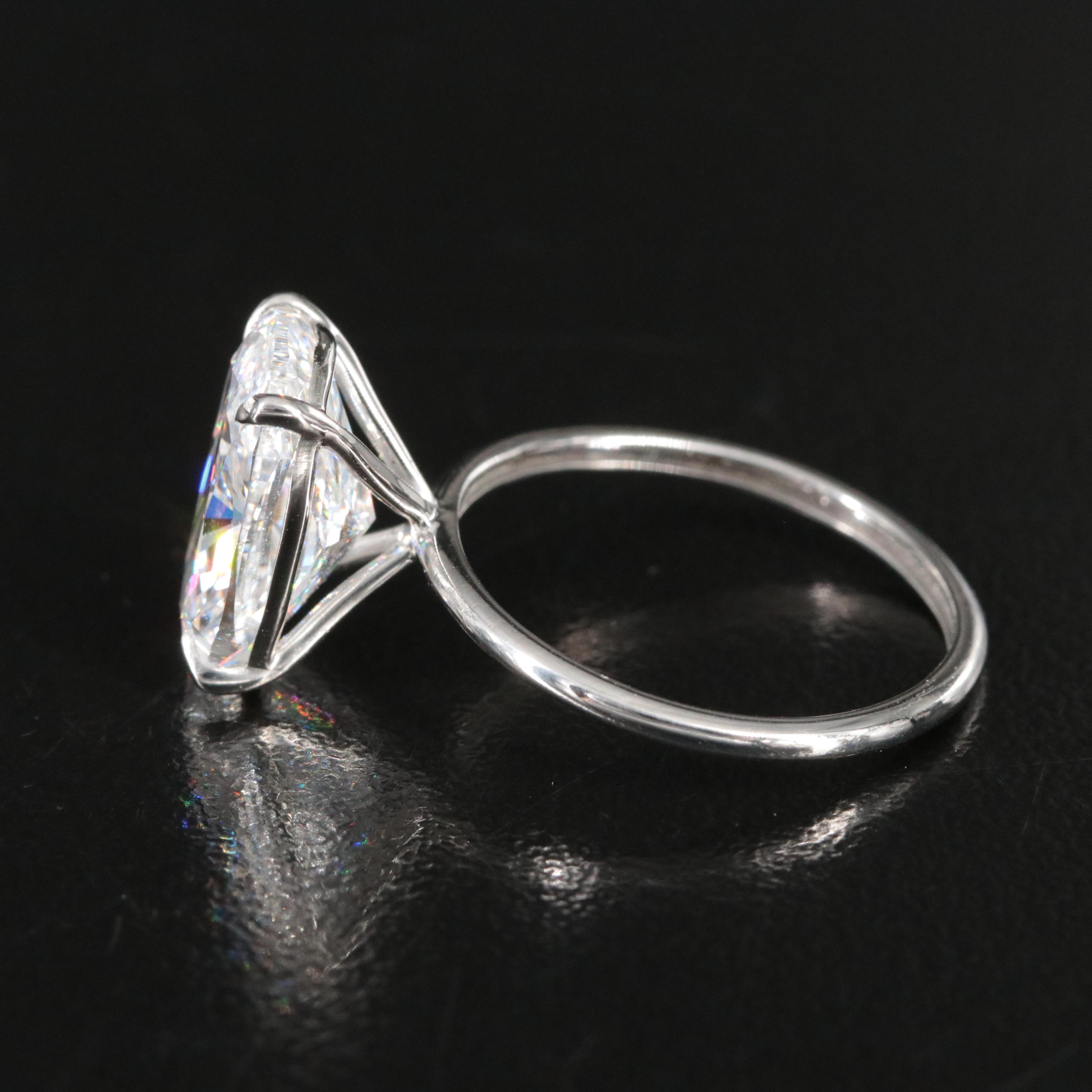Platinum 4.71 CT Lab Grown Diamond Solitaire Ring with IGI Report