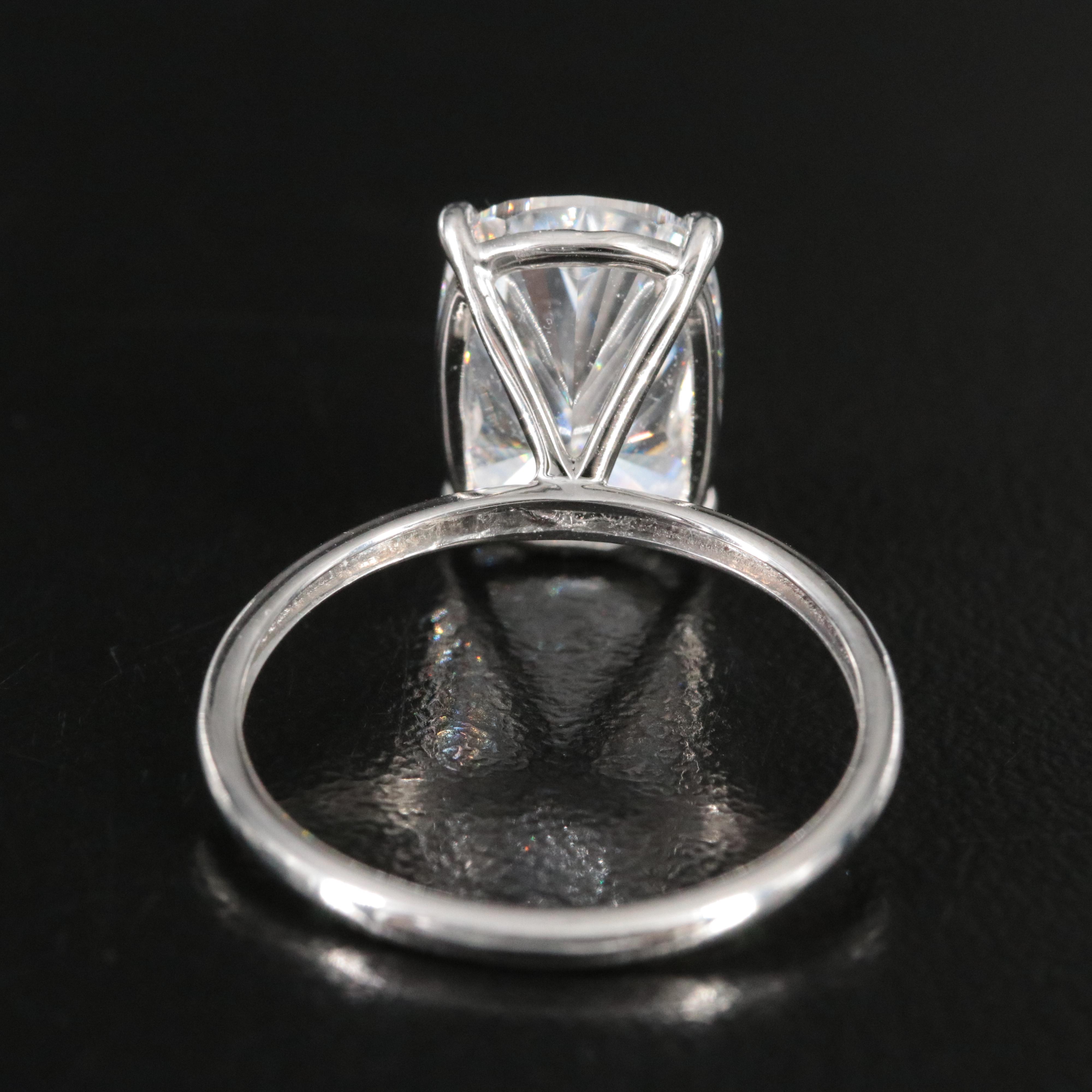 Platinum 4.71 CT Lab Grown Diamond Solitaire Ring with IGI Report