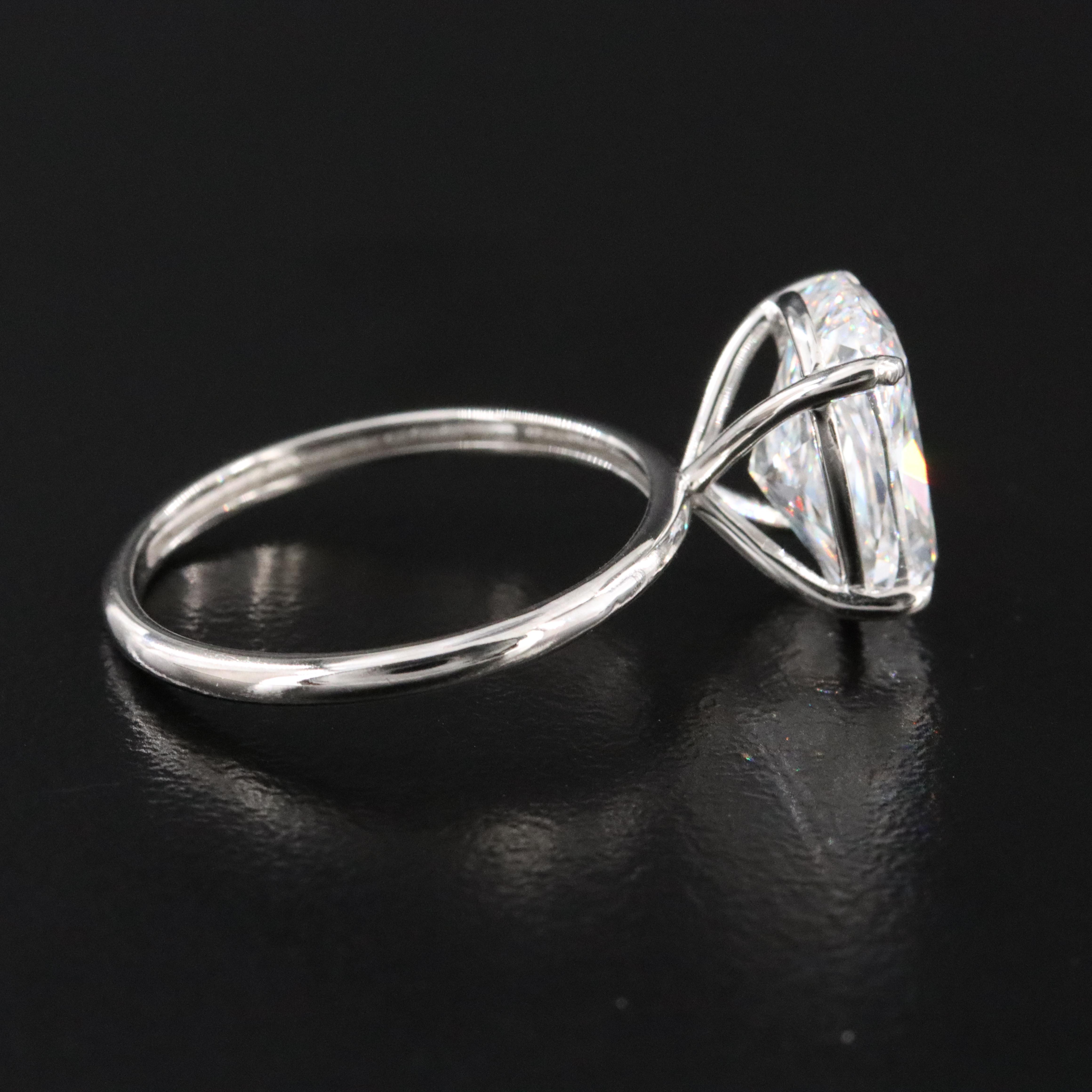 Platinum 4.07 CT Lab Grown Diamond Solitaire Ring with IGI Report