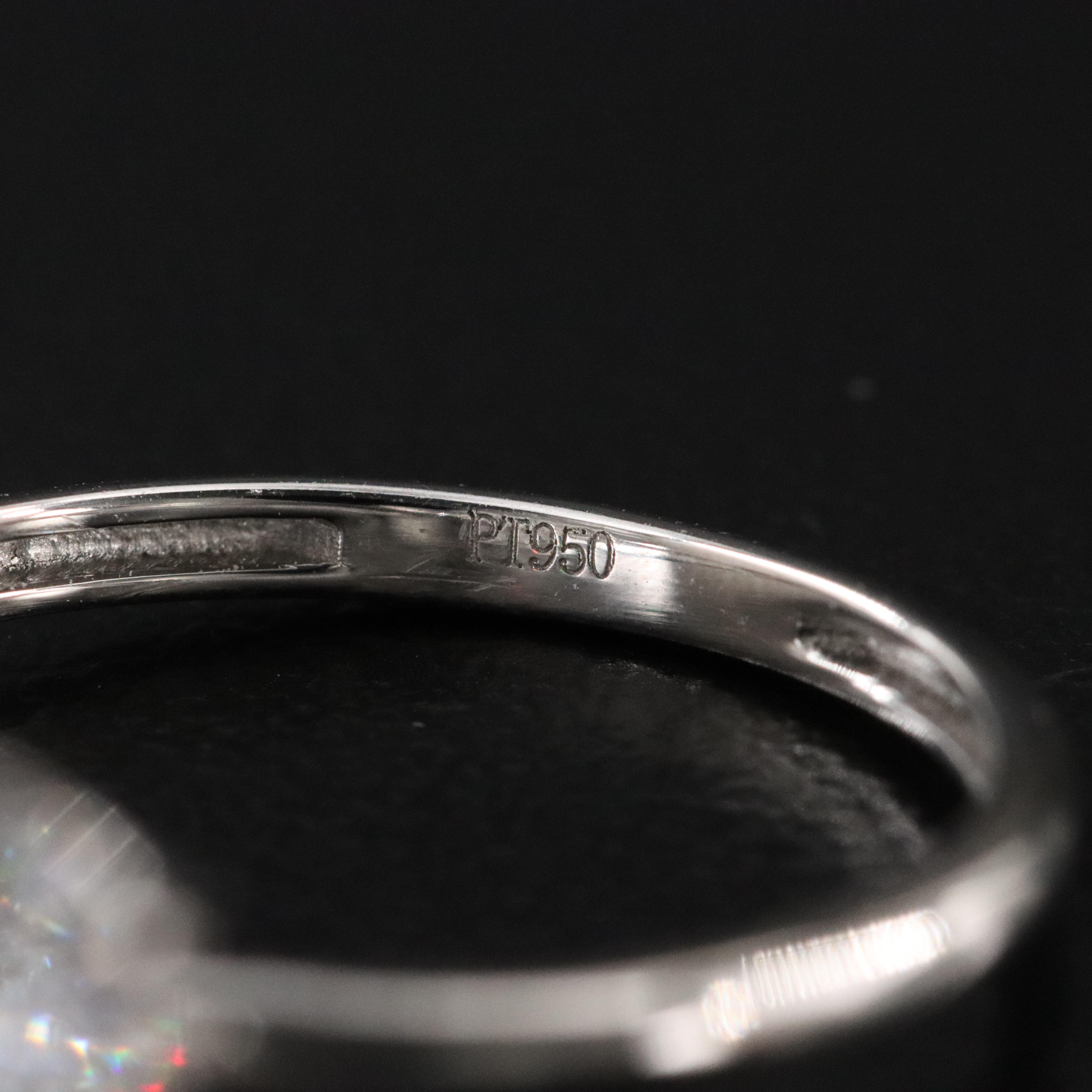 Platinum 4.07 CT Lab Grown Diamond Solitaire Ring with IGI Report