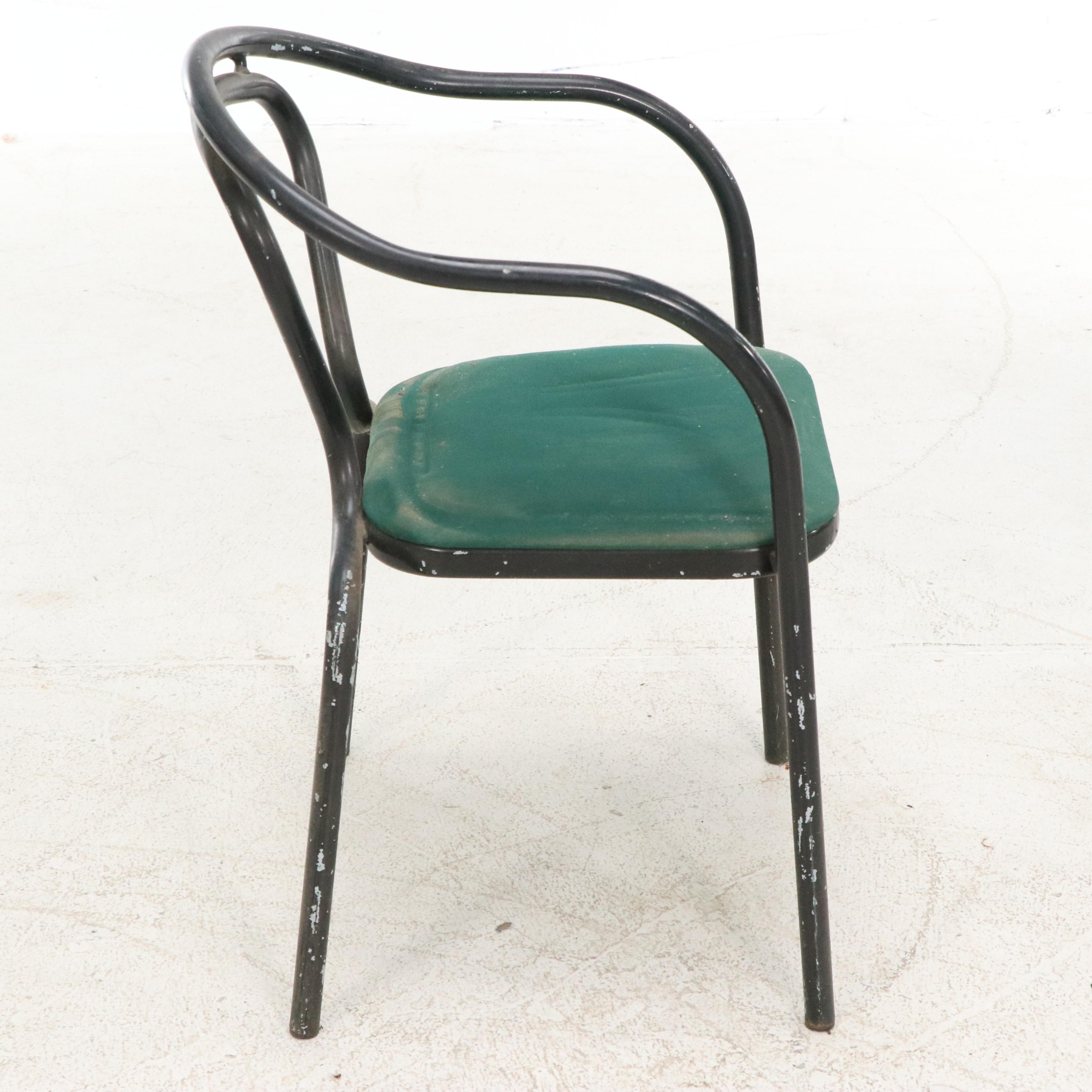 Set of Three Postmodernist Tubular Steel Framed Chairs, Late 20th Century