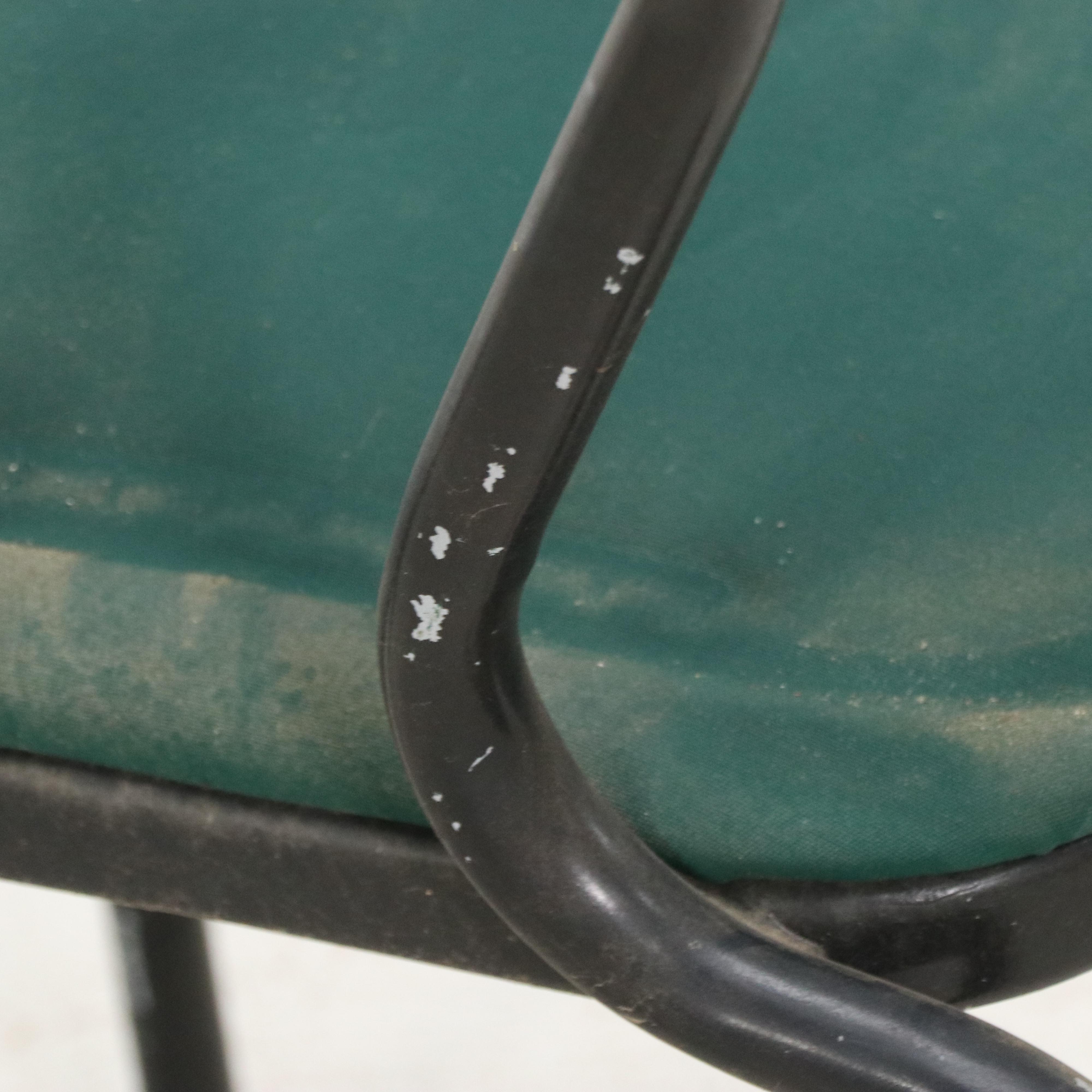 Set of Three Postmodernist Tubular Steel Framed Chairs, Late 20th Century