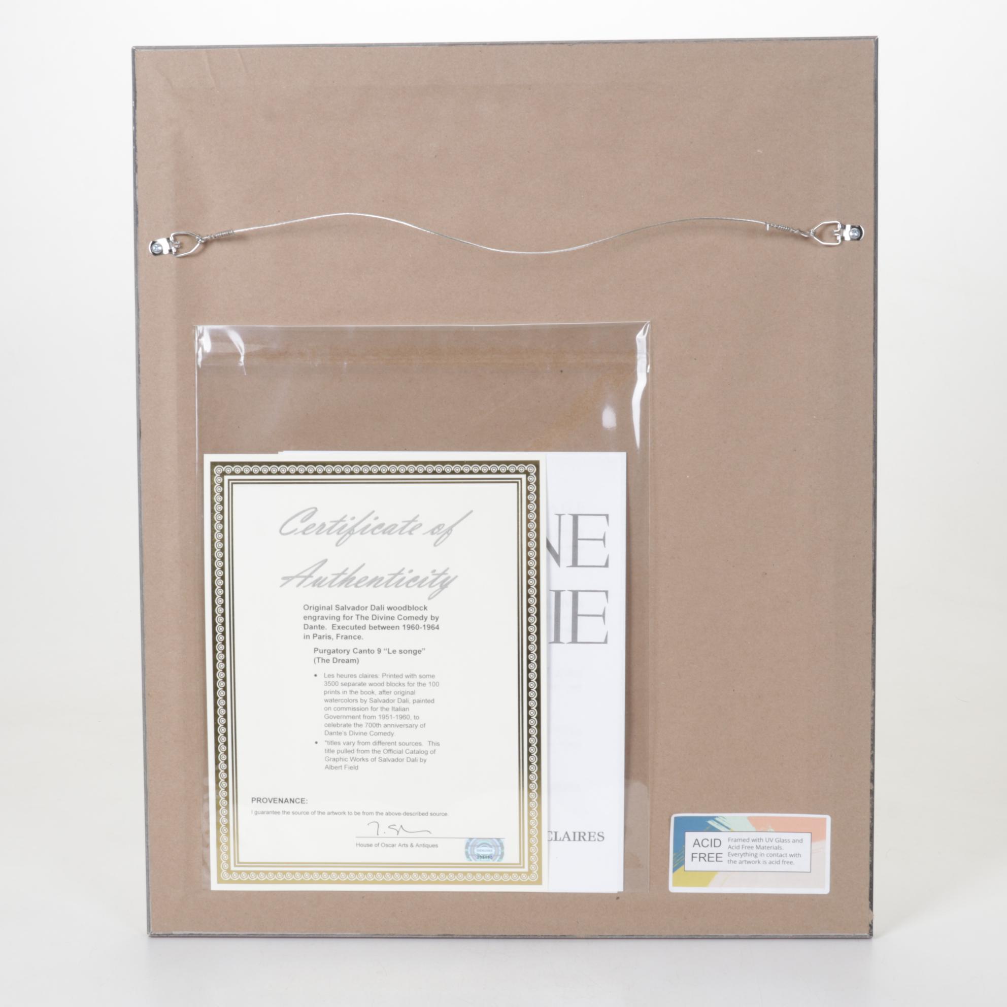 Salvador Dalí Wood Engraving "Le Songe", 1960-1964