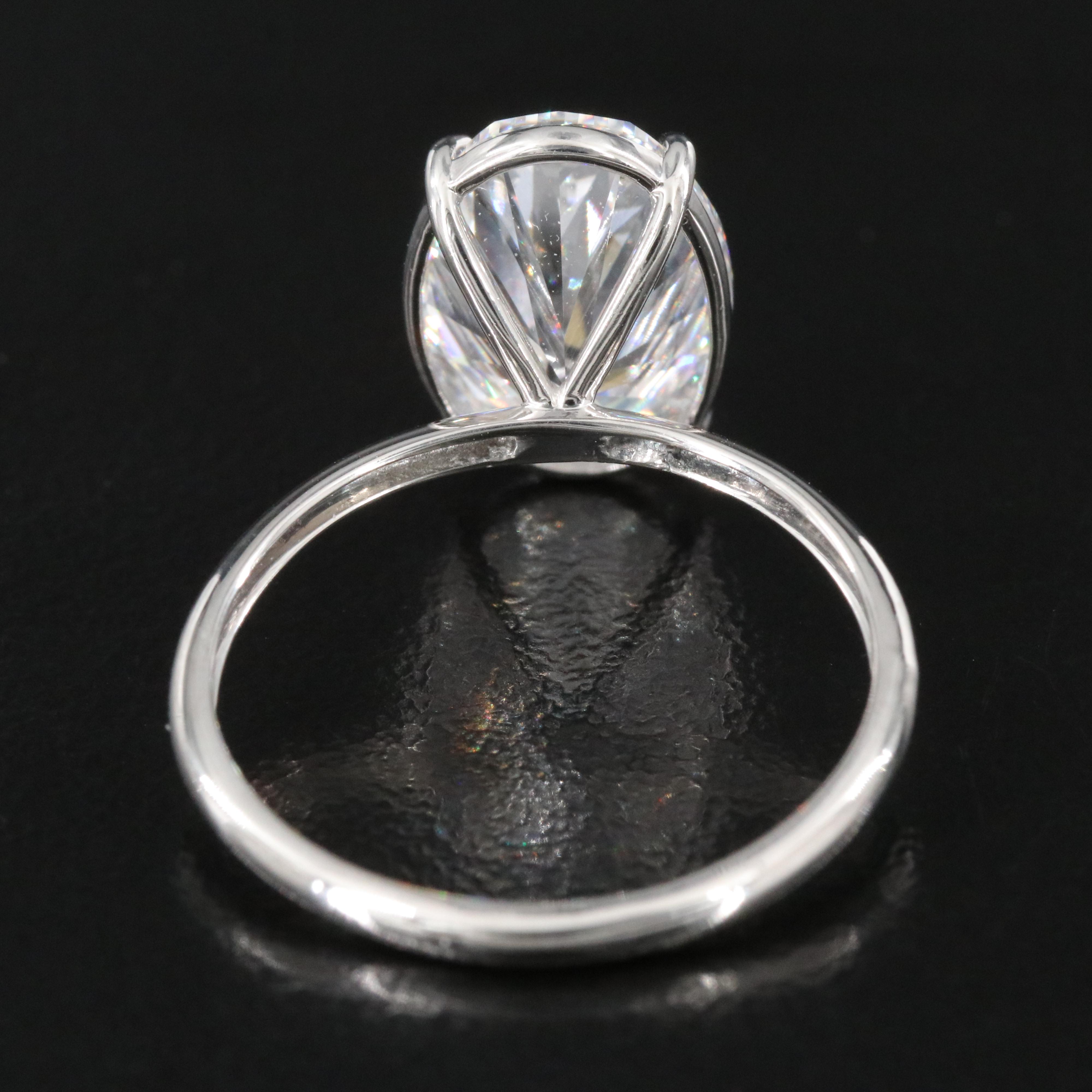 Platinum 4.02 CT Lab Grown Diamond Solitaire Ring with IGI Report