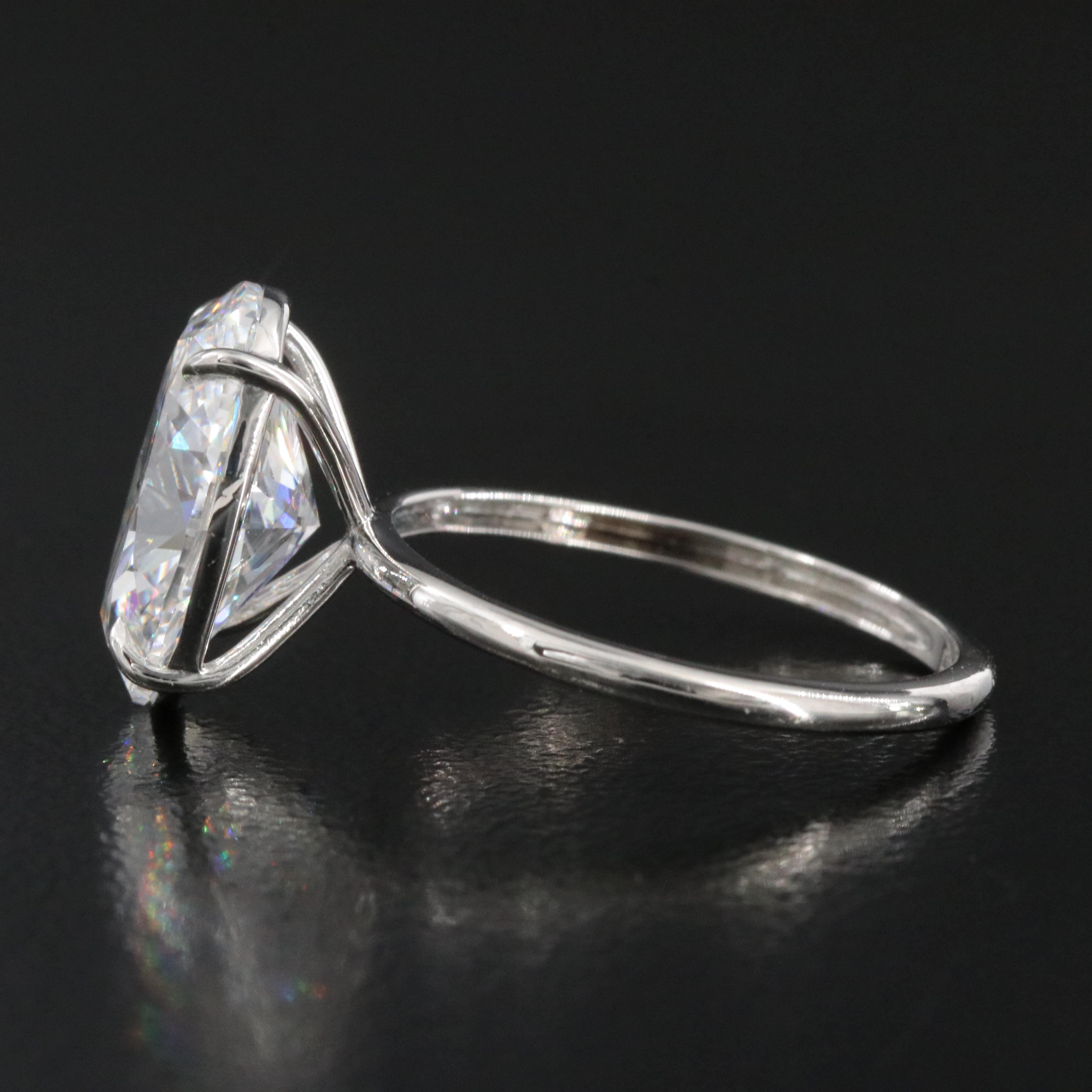 Platinum 4.02 CT Lab Grown Diamond Solitaire Ring with IGI Report