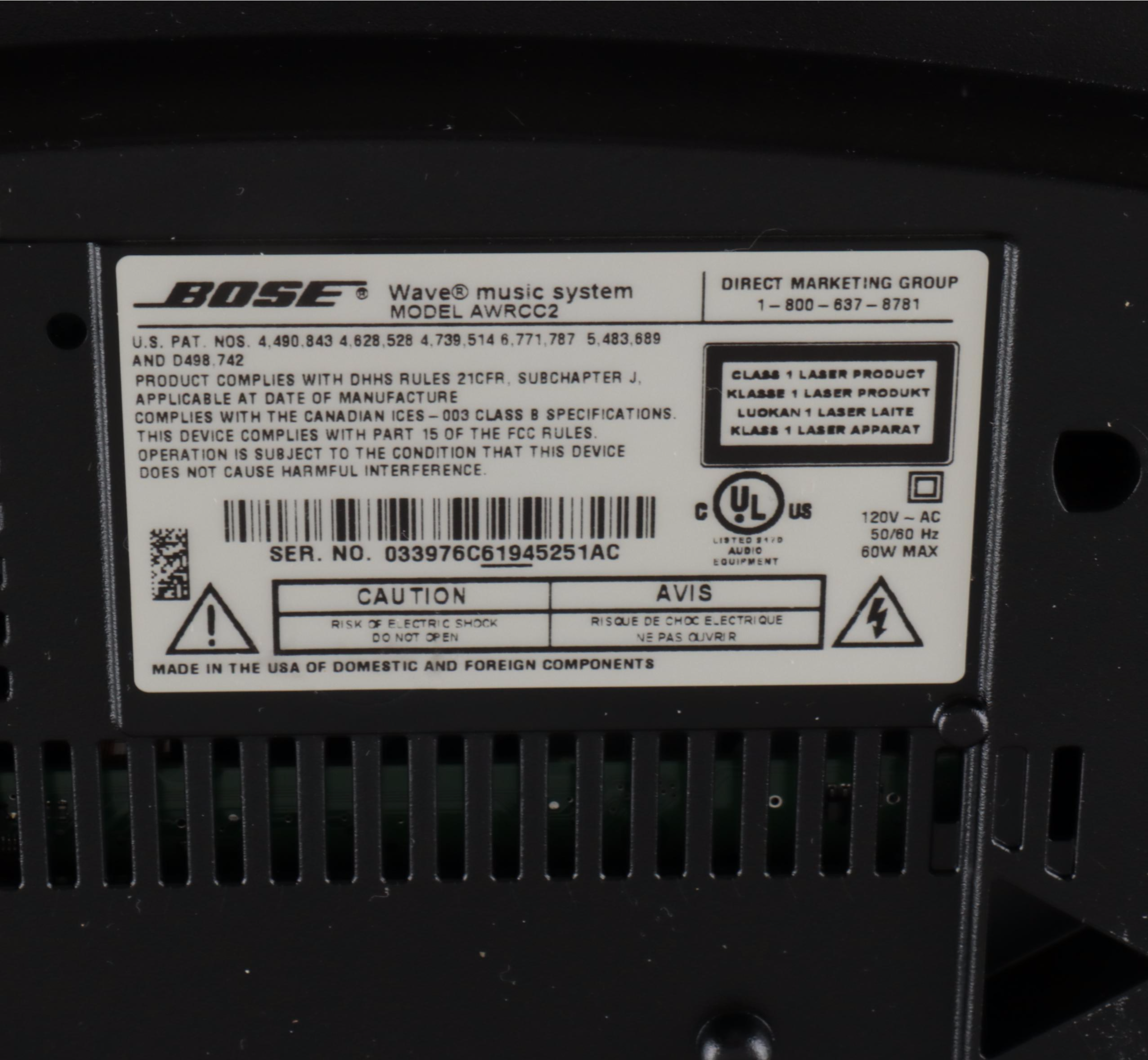 Bose Wave Music System CD Player