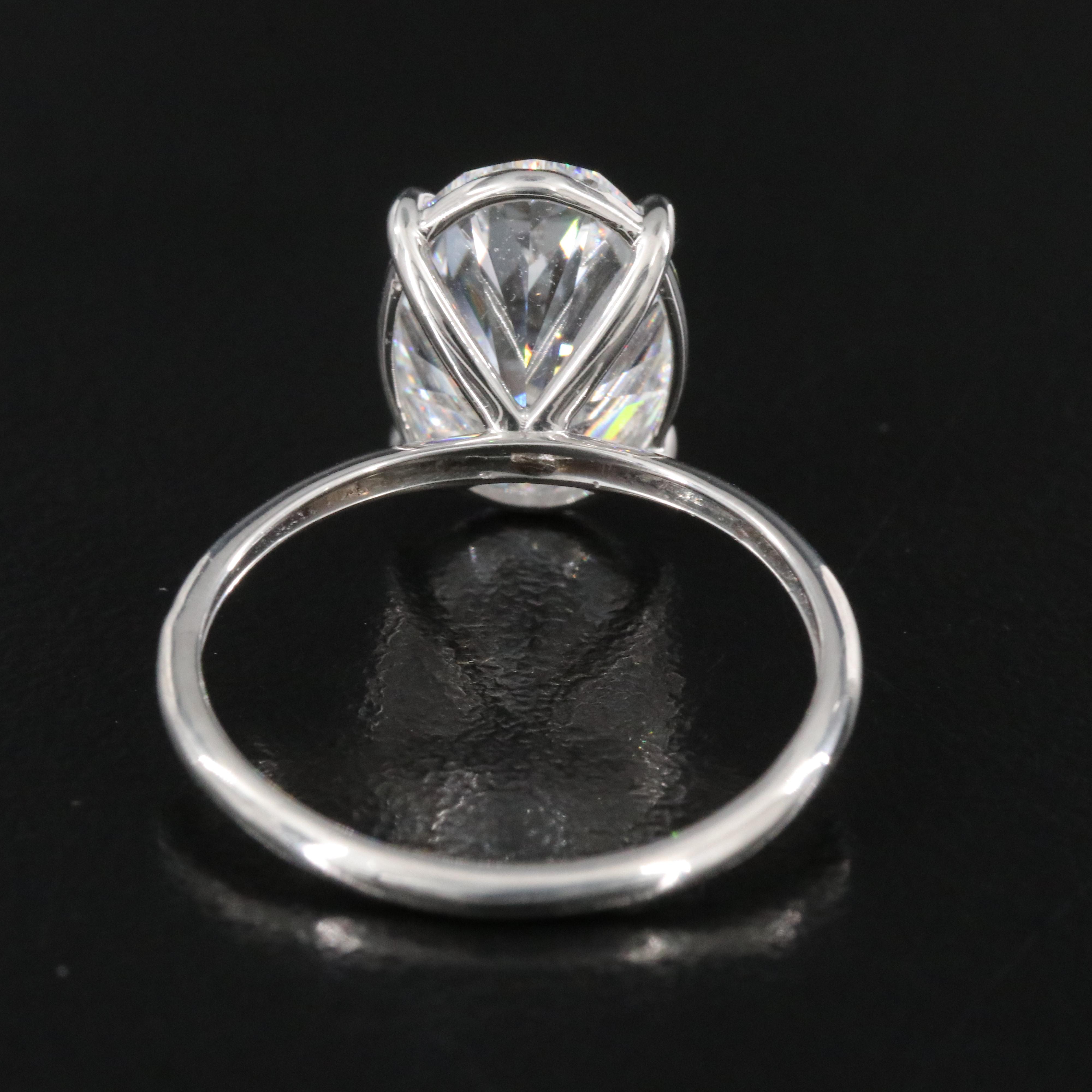 Platinum 4.04 CT Lab Grown Diamond Solitaire Ring with IGI Report