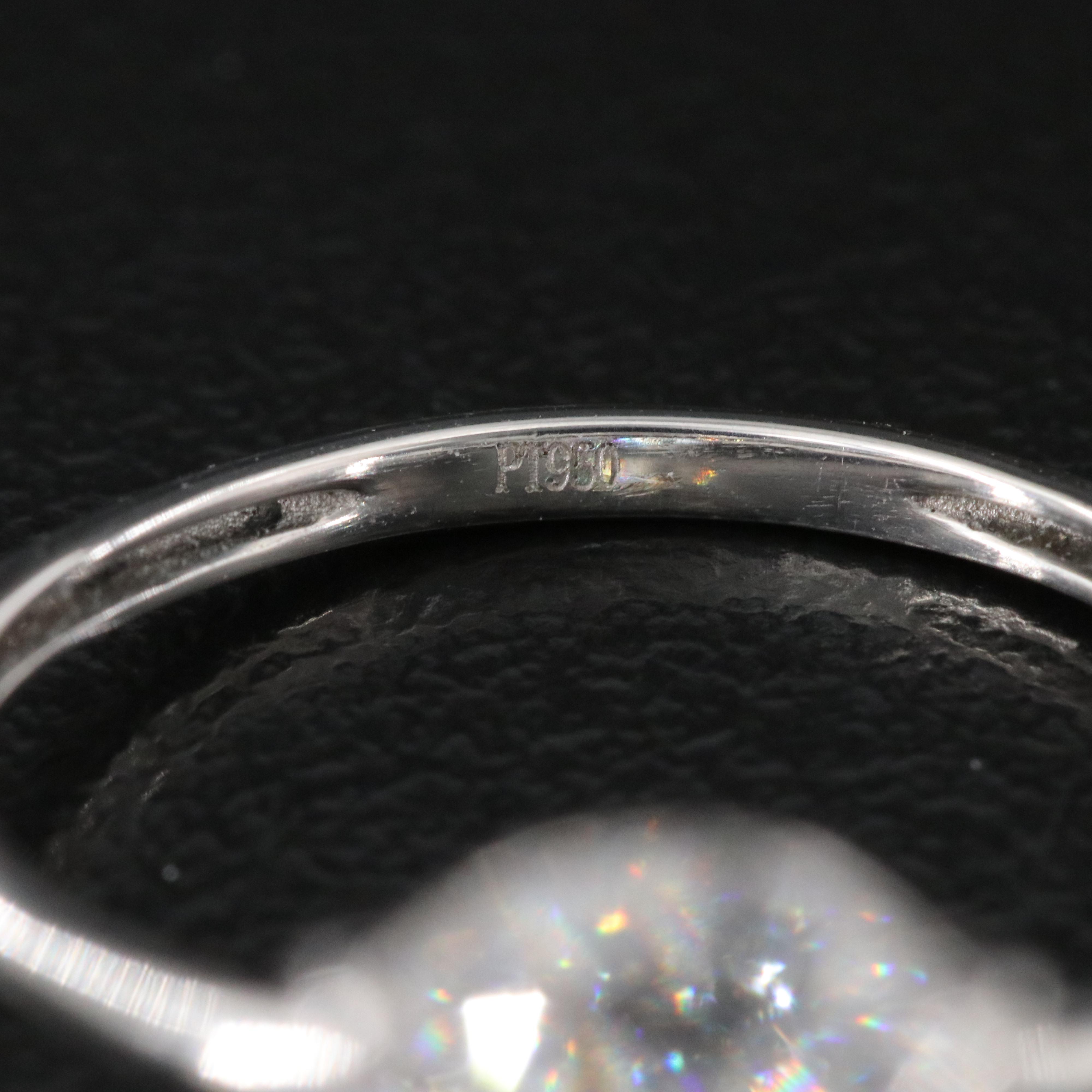 Platinum 4.04 CT Lab Grown Diamond Solitaire Ring with IGI Report