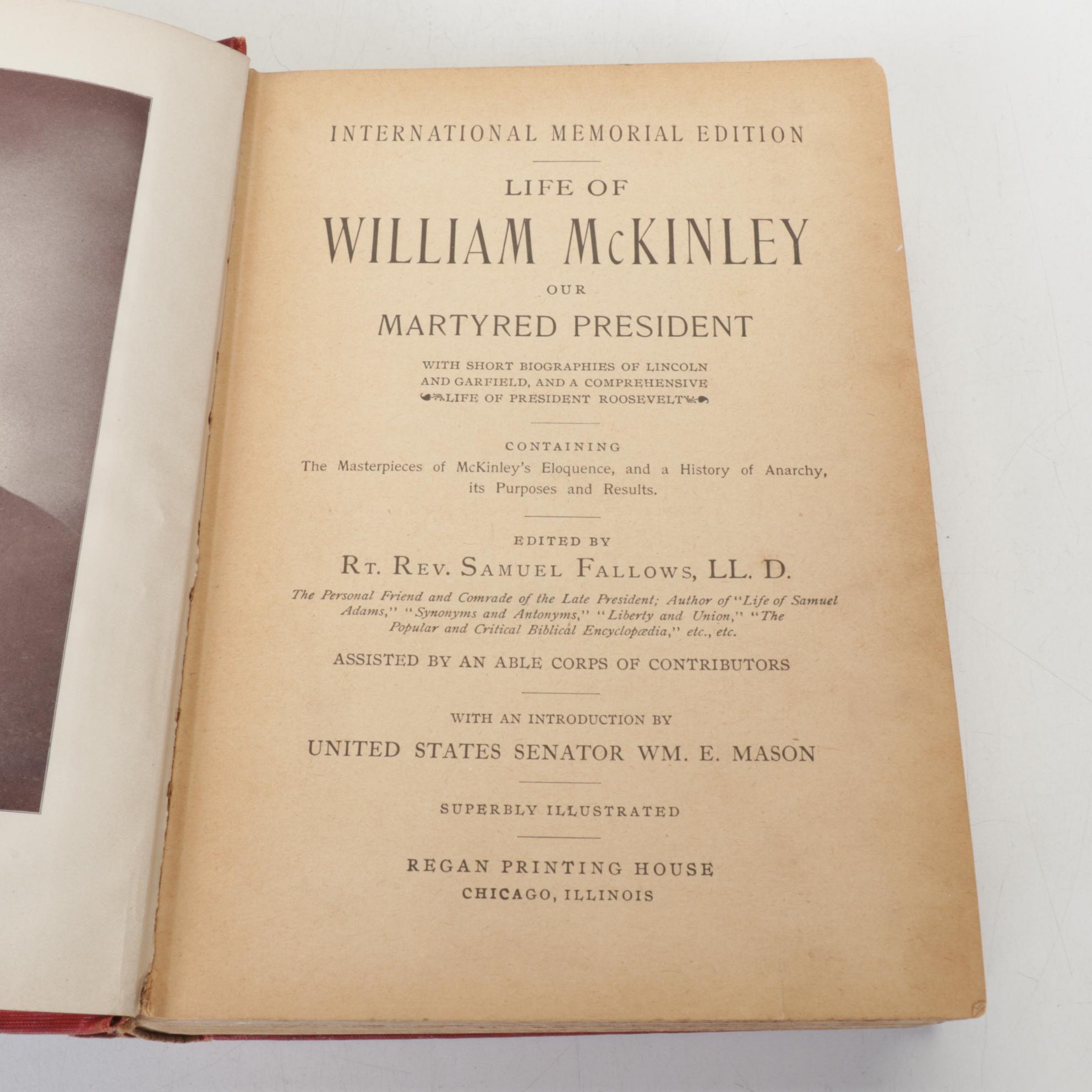 "The Life of William McKinley" by John W. Tyler and Other Books