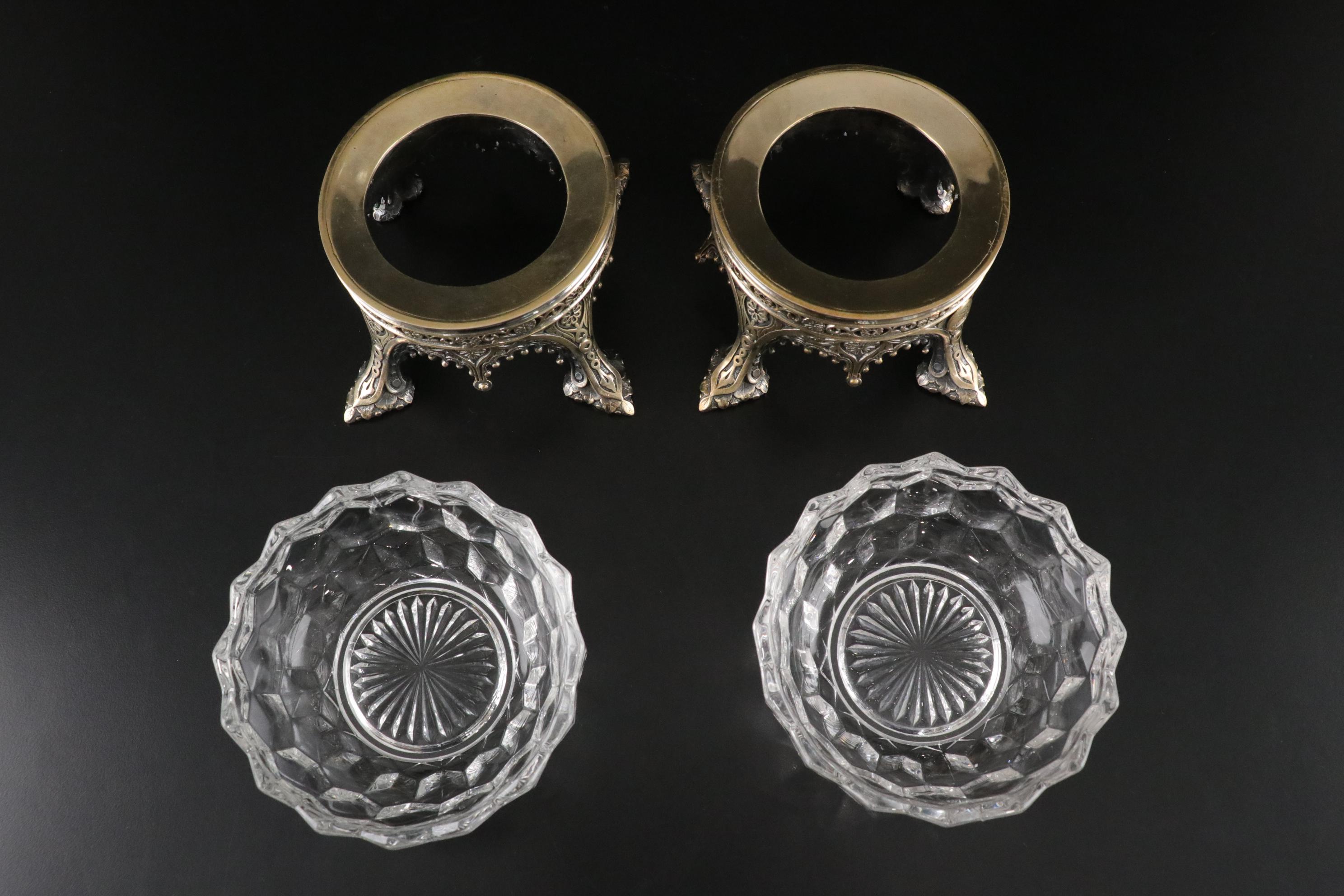 Heisey "Orchid" Serving Pieces and Fostoria "American" Bowls with Other Stands