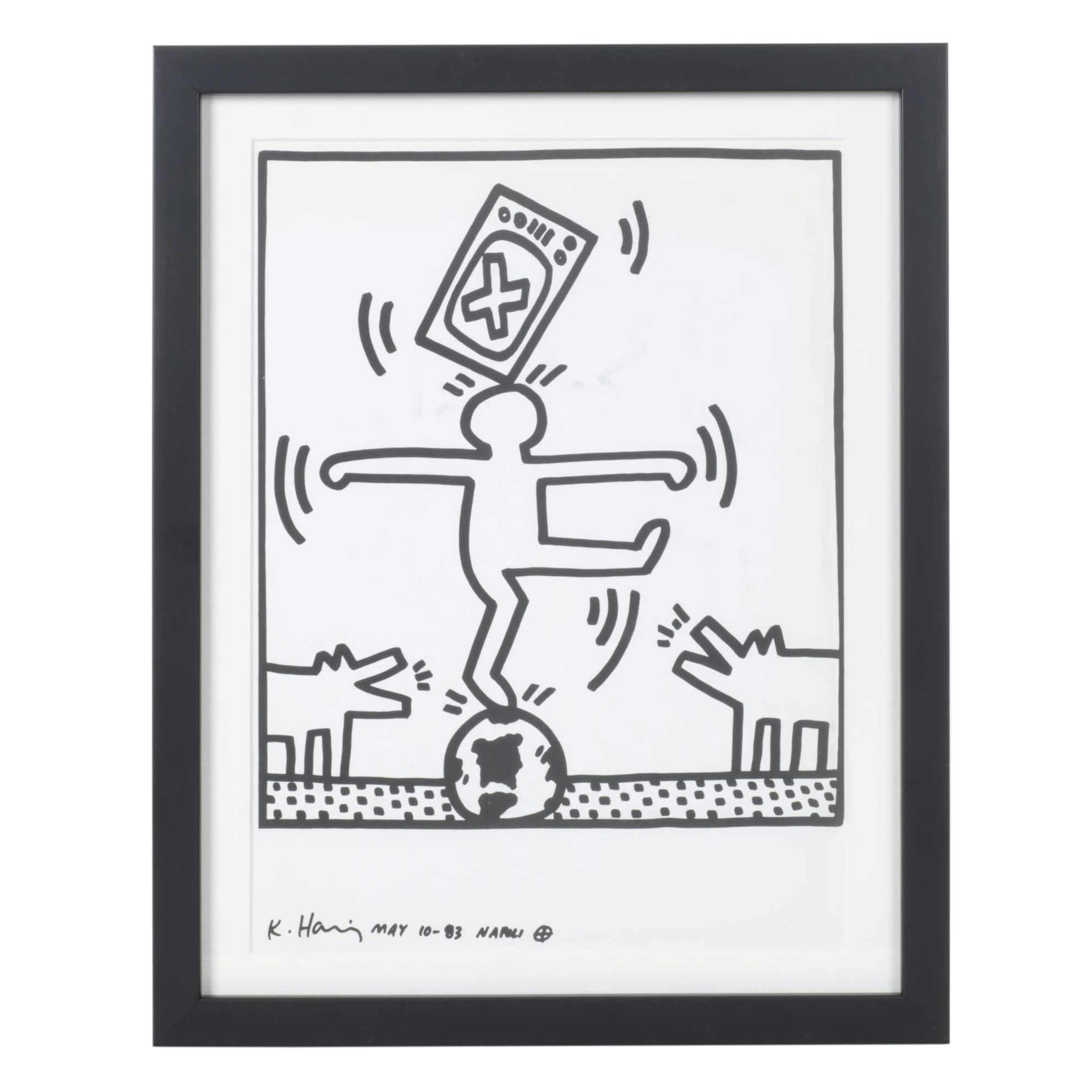 Lithograph after Keith Haring, Untitled (From the Napoli Series), May 1983