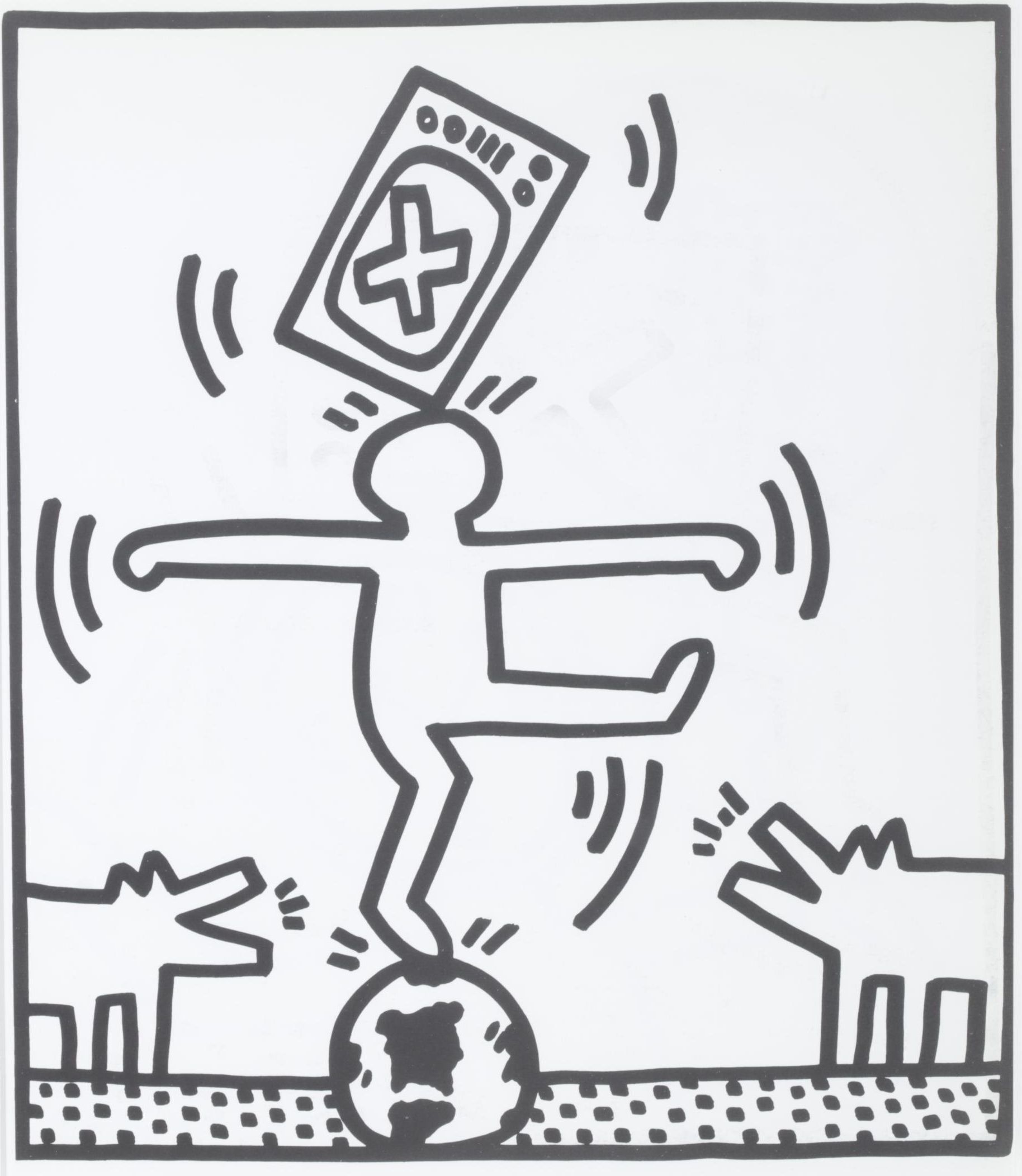 Lithograph after Keith Haring, Untitled (From the Napoli Series), May 1983